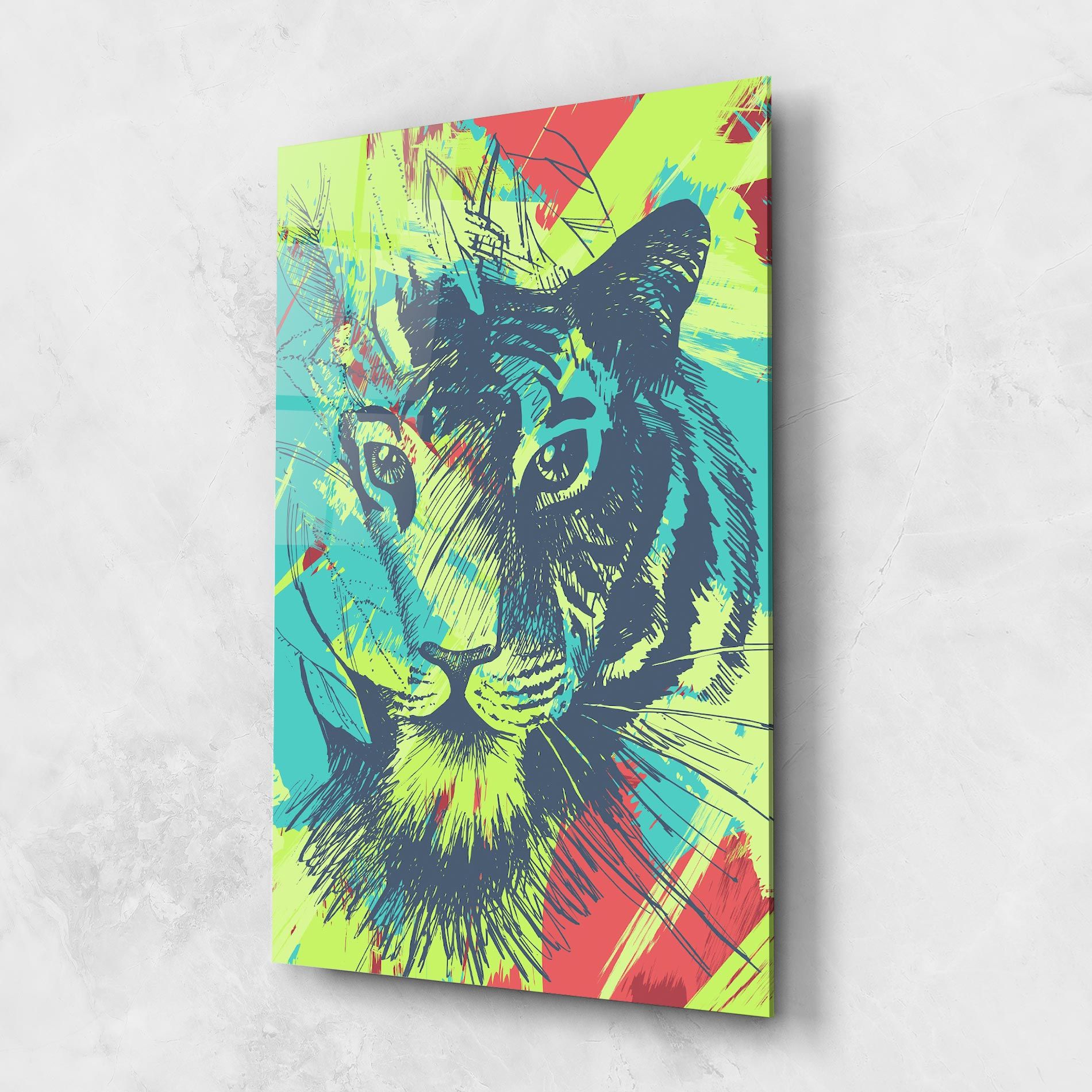 Blue Green Tiger mockup 1