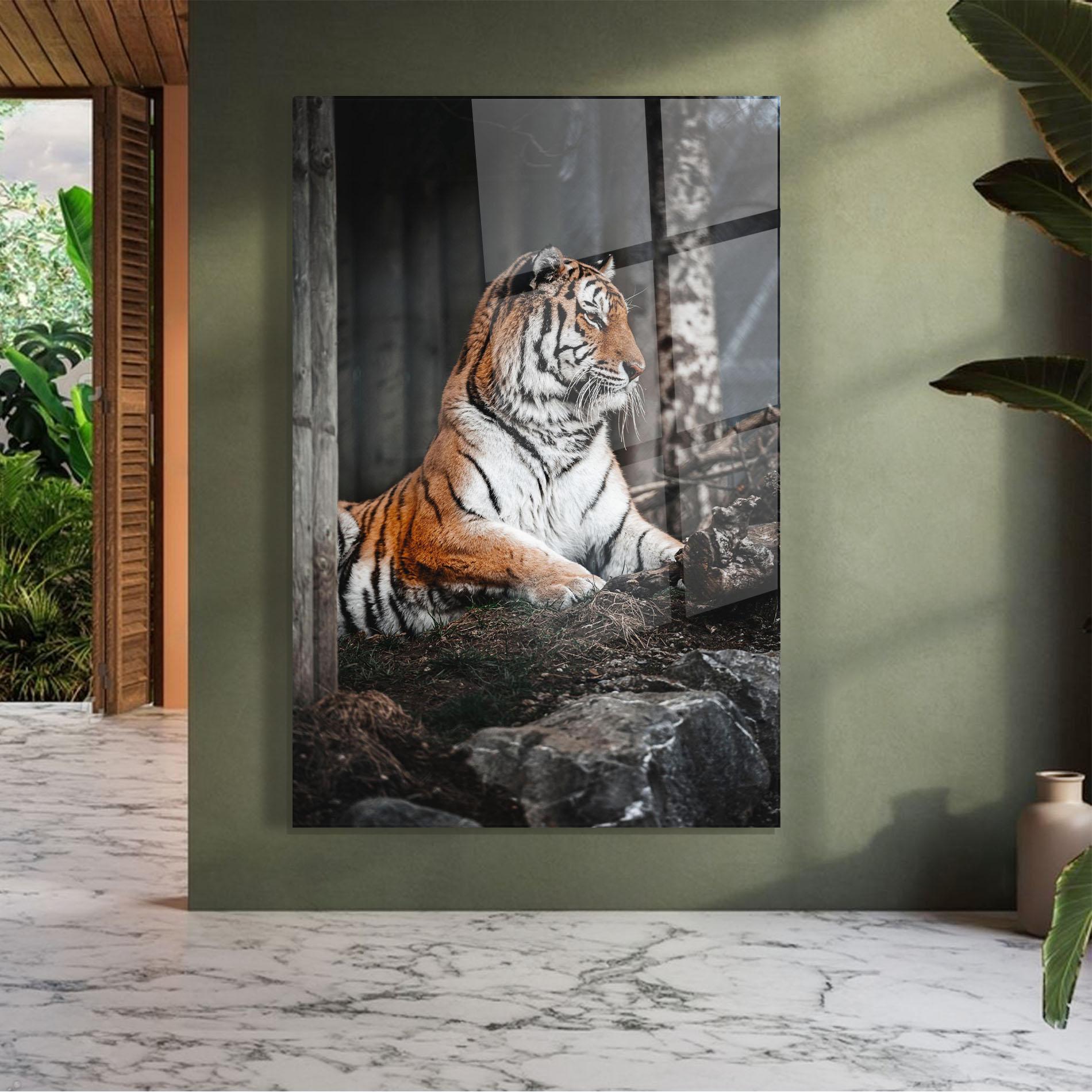 Стъклена картина Forest Tiger mockup 7