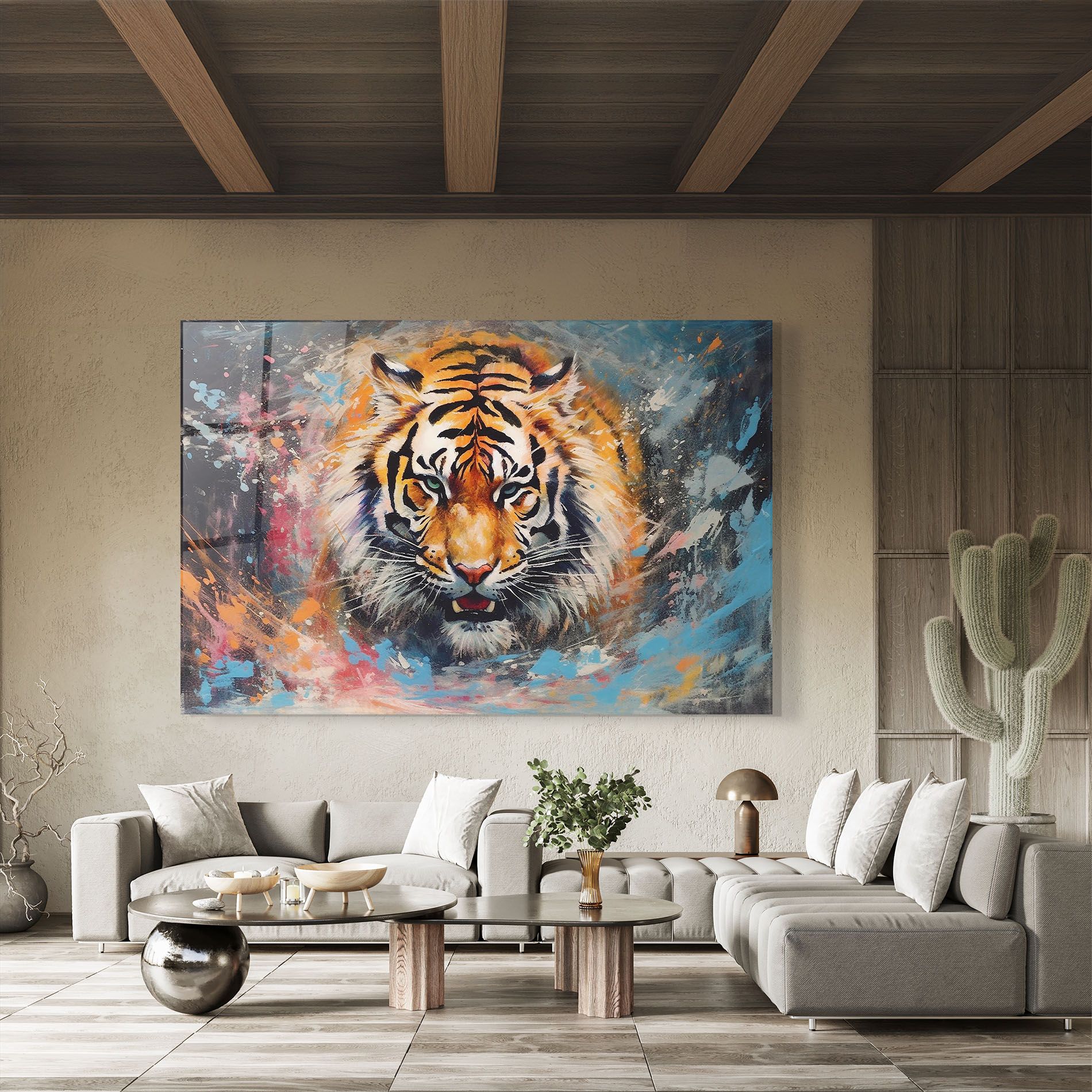 Orange Tiger Painting mockup 8