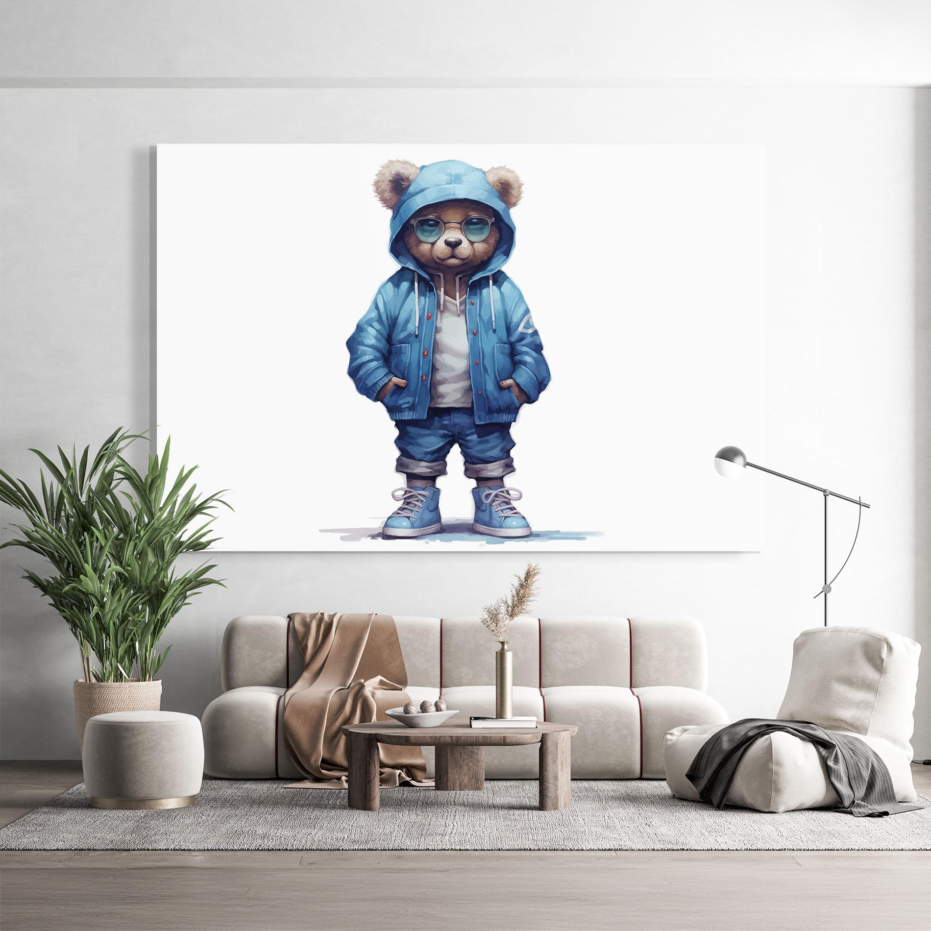 Стъклена картина Cool Bear mockup 9