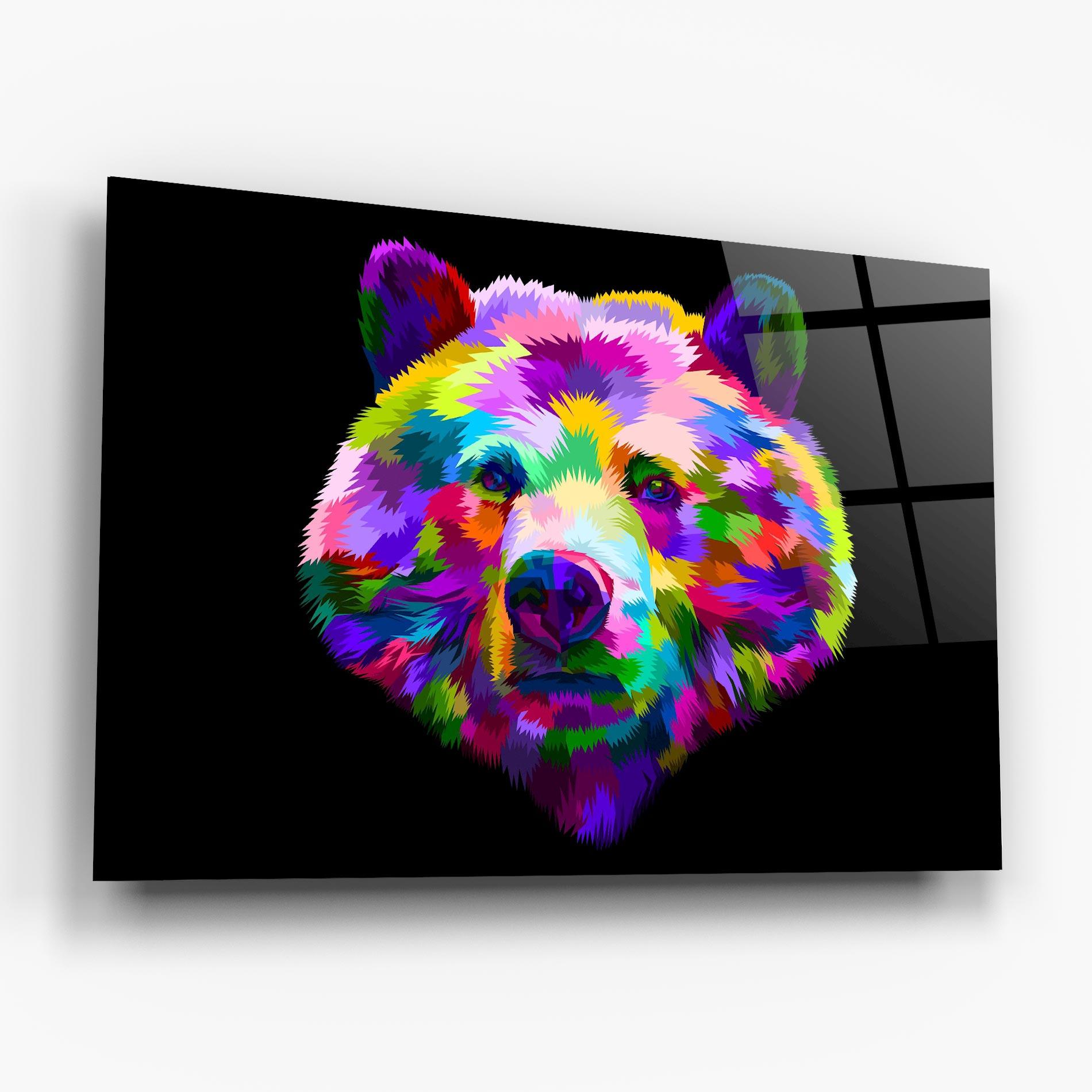 Стъклена картина Bear Head Art mockup 6