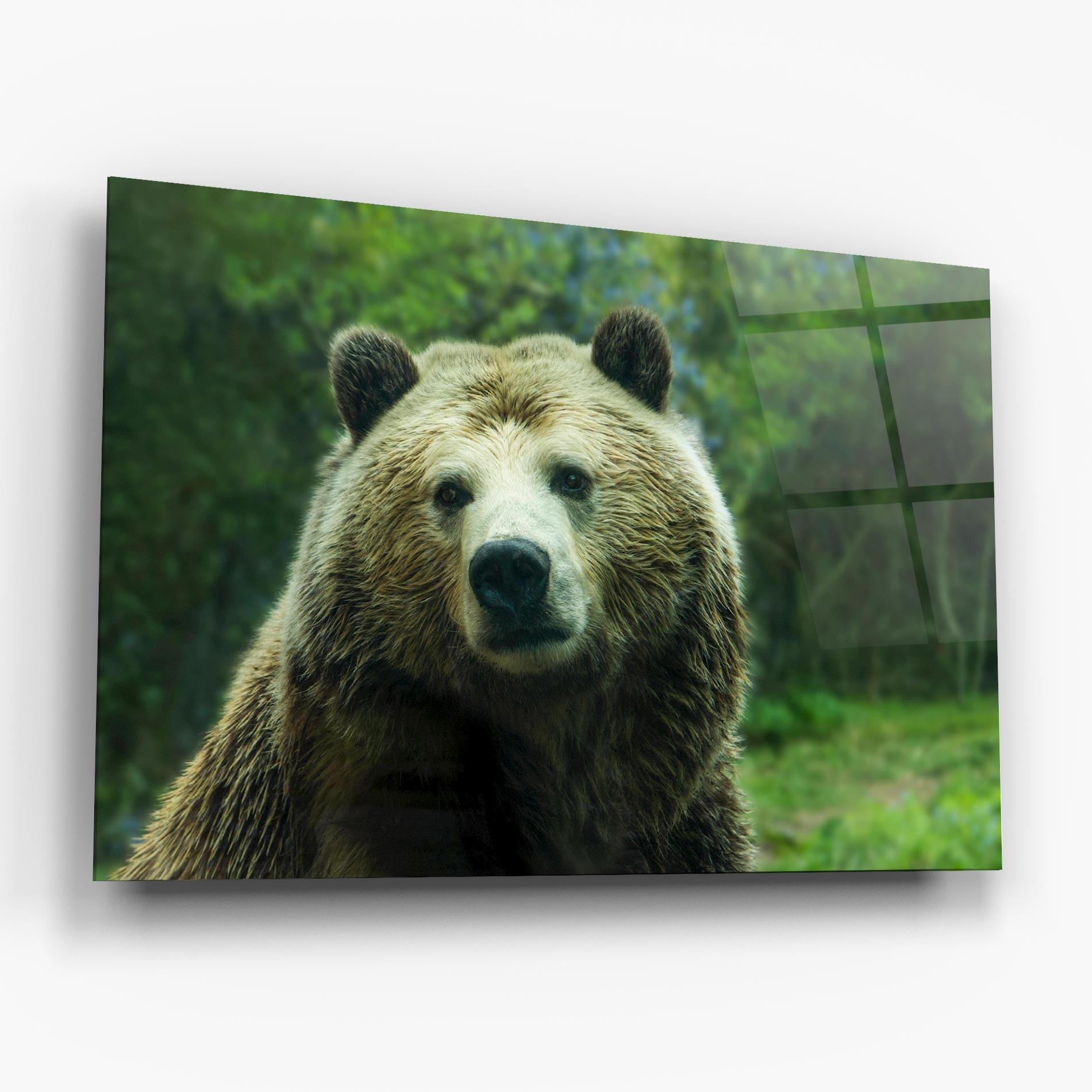Стъклена картина Green Bear mockup 6