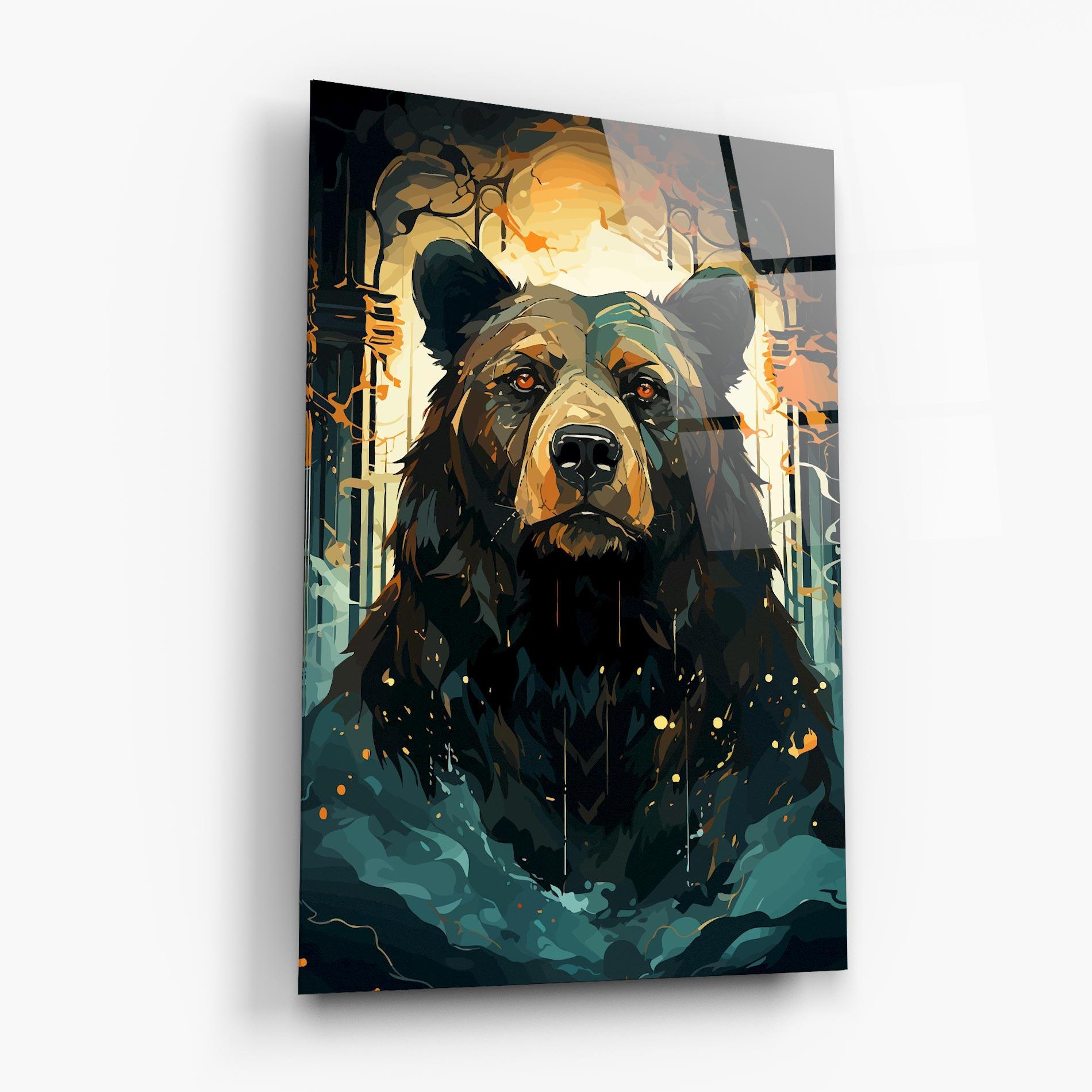 Стъклена картина Brown Bear Art mockup 6