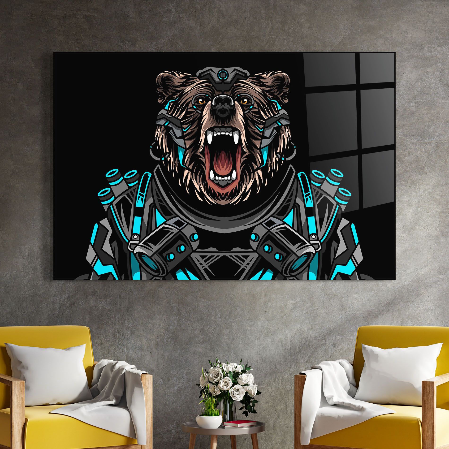 Black Cyborg Bear mockup 4