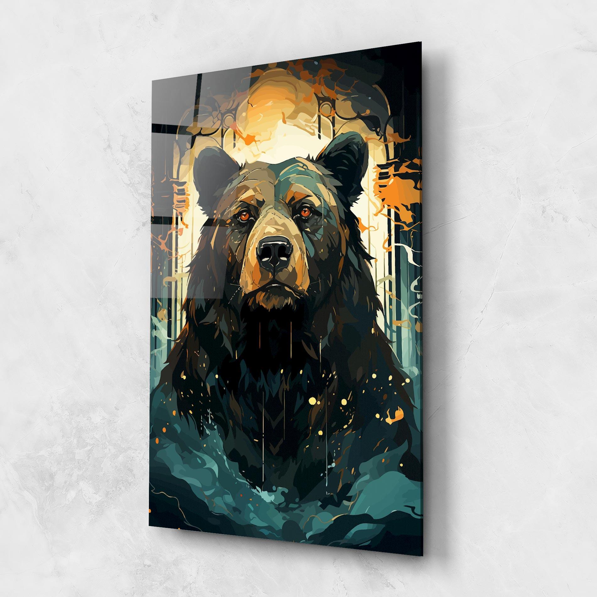 Стъклена картина Brown Bear Art mockup 1