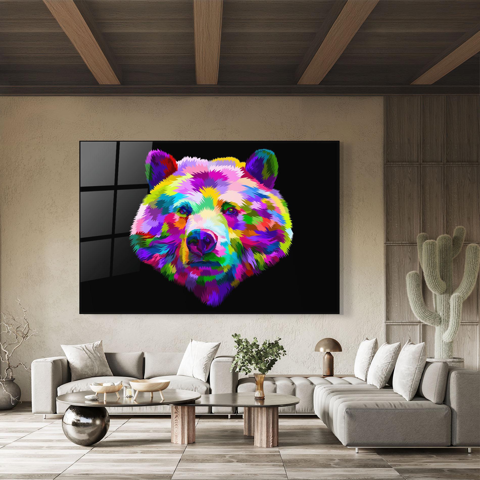 Стъклена картина Bear Head Art mockup 8
