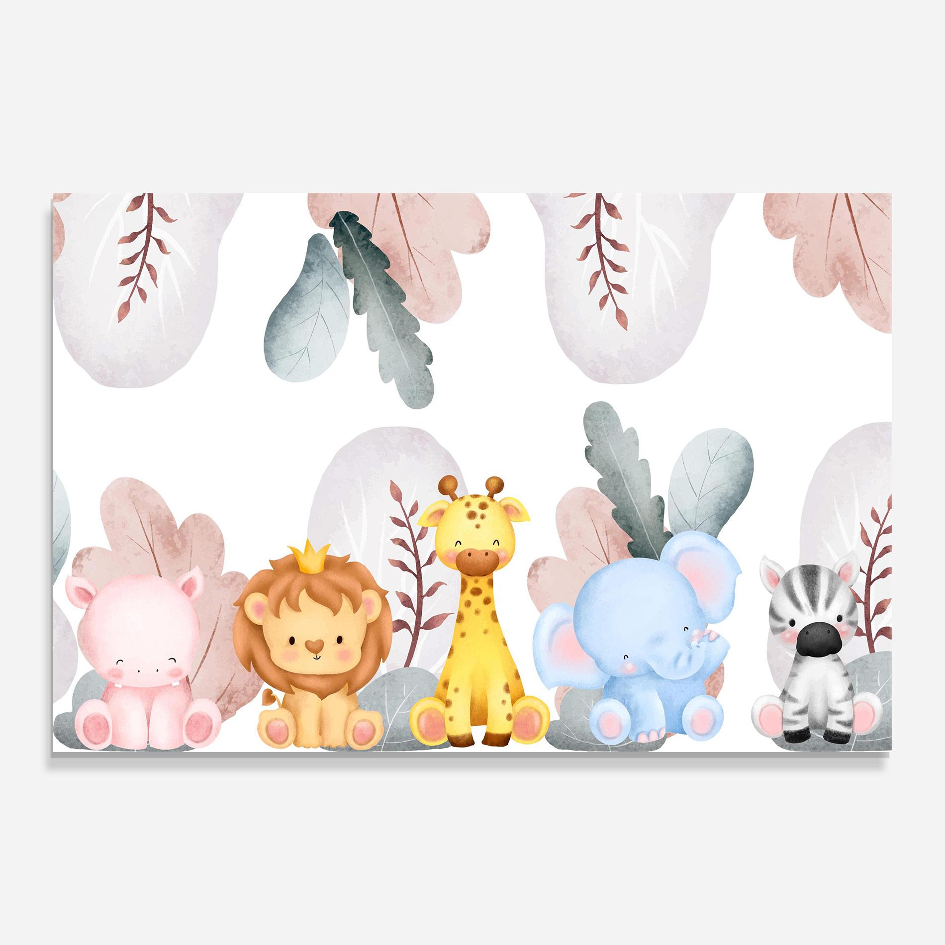 Стъклена картина Baby Animals mockup 0