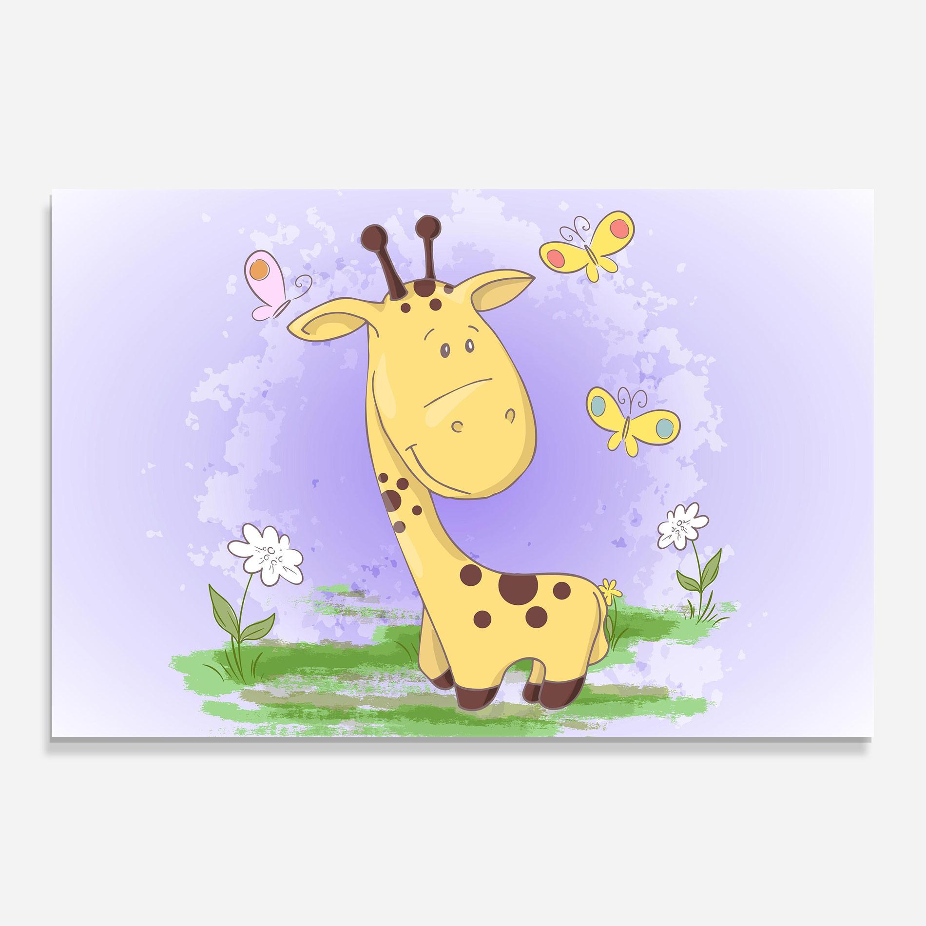 Стъклена картина Cute Giraffe mockup 0