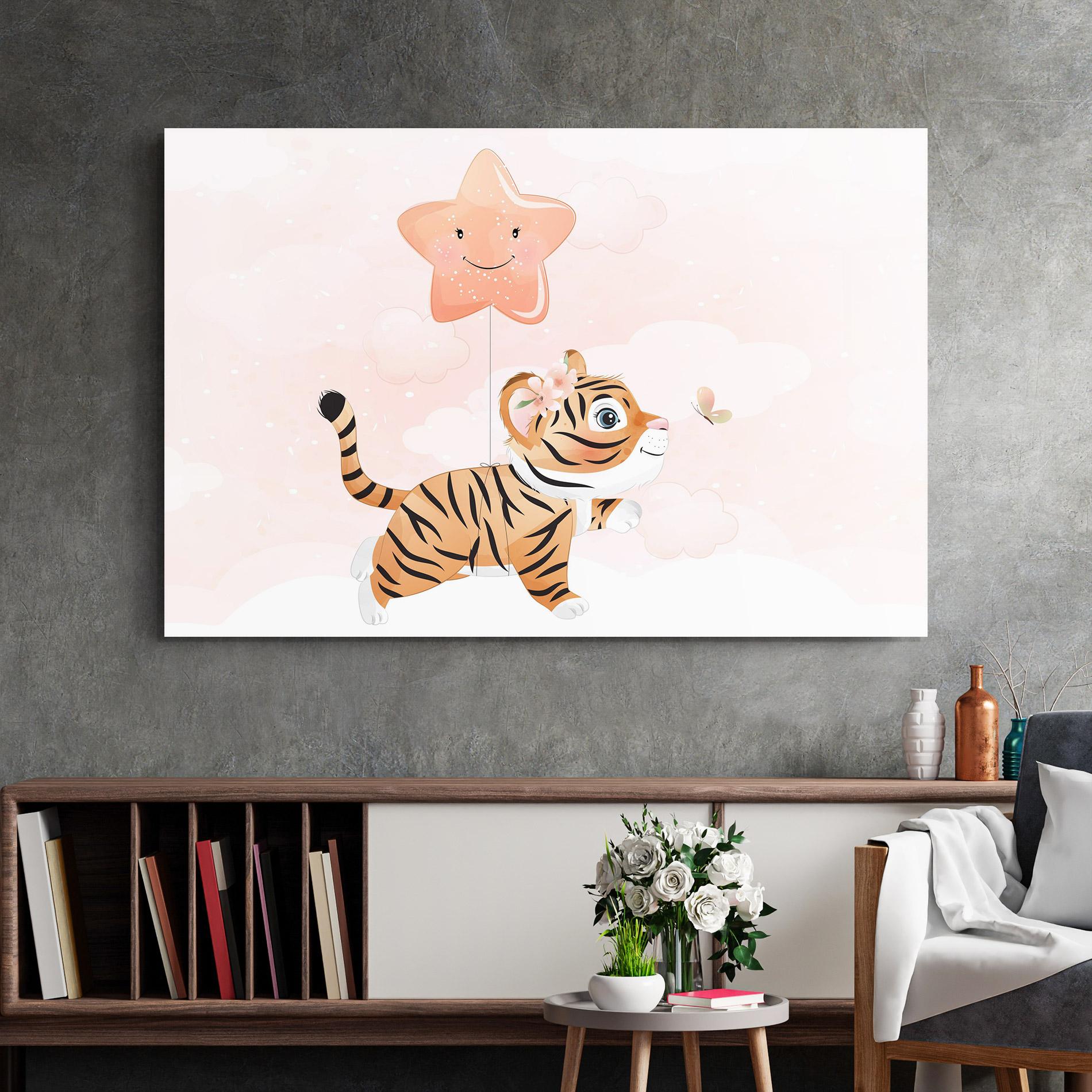 Стъклена картина Baby Tiger Art mockup 2