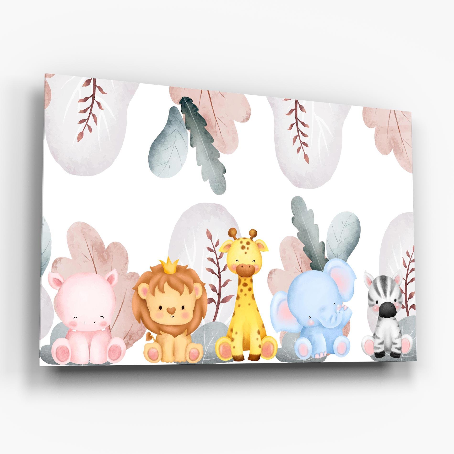Стъклена картина Baby Animals mockup 6