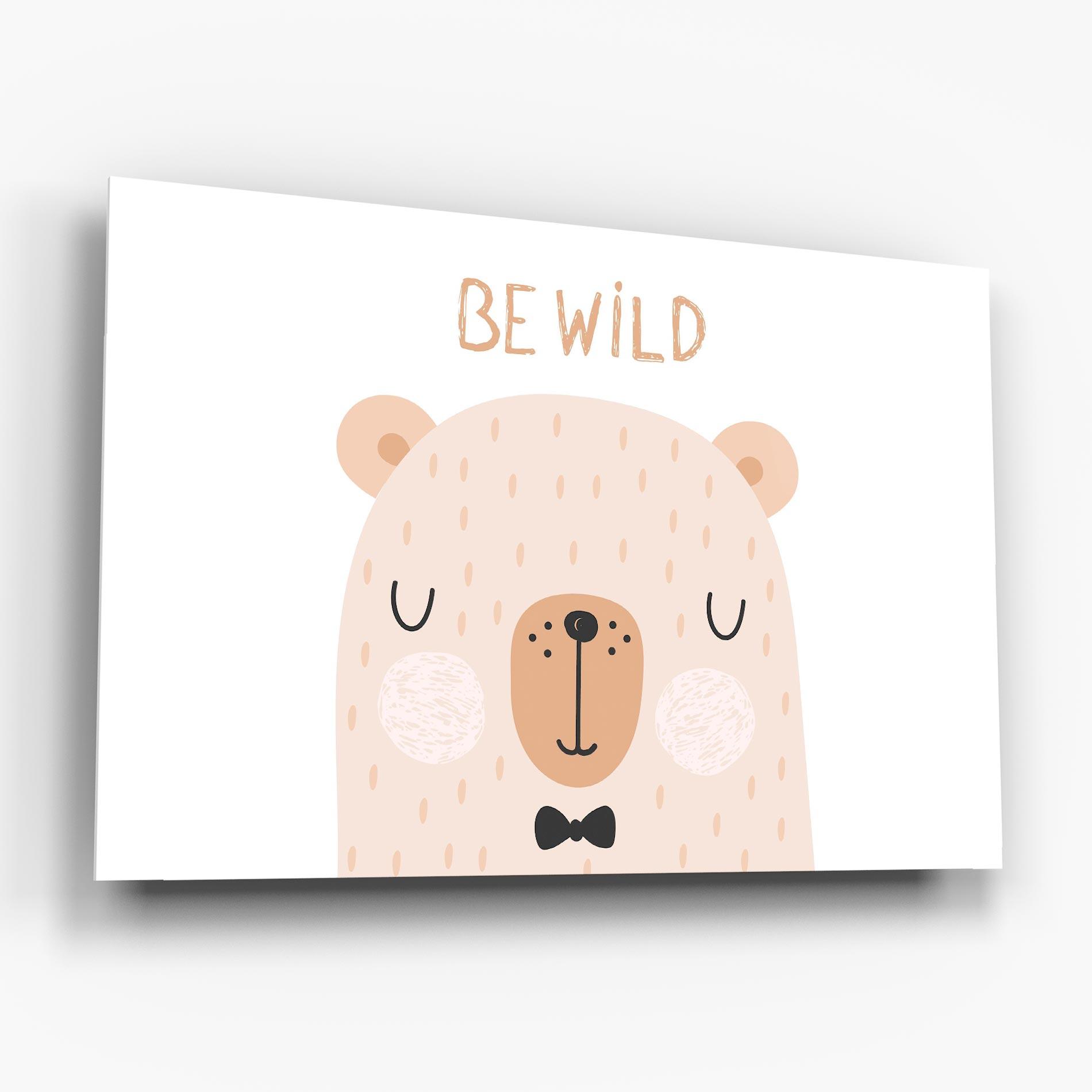 Стъклена картина Bear Be Wild mockup 6