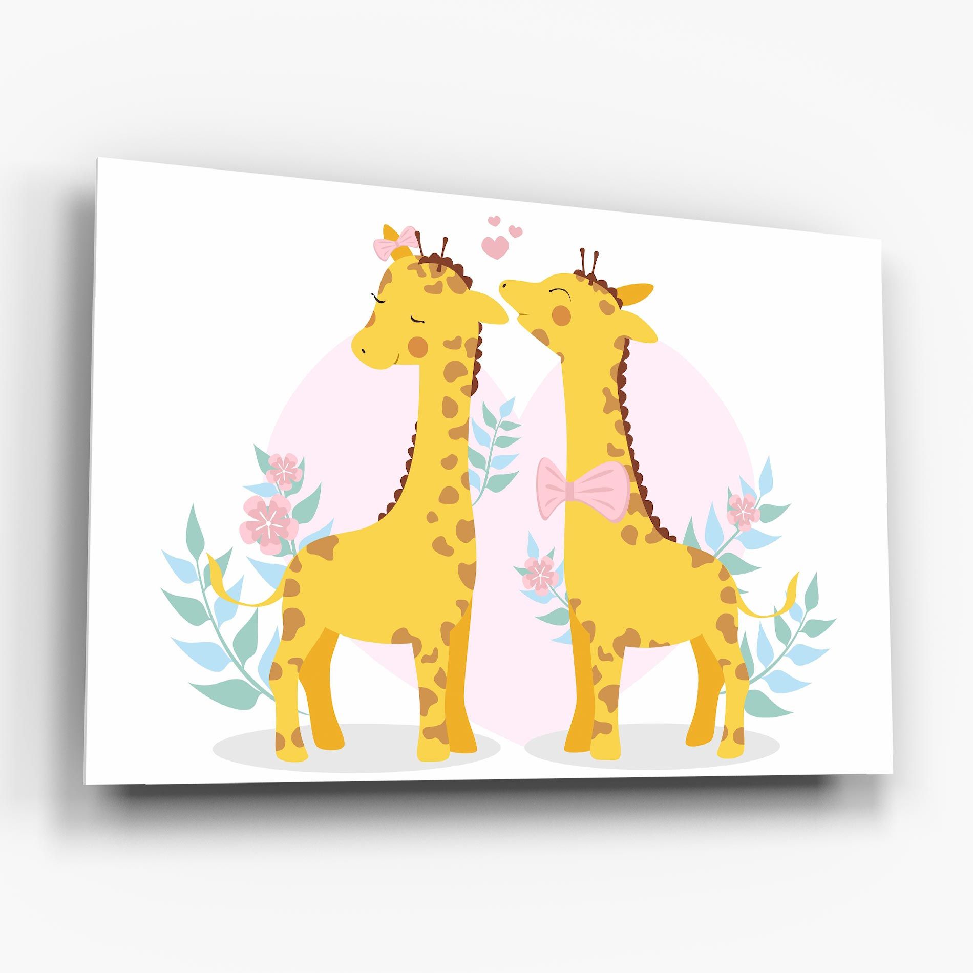 Cute Giraffe Couple mockup 6