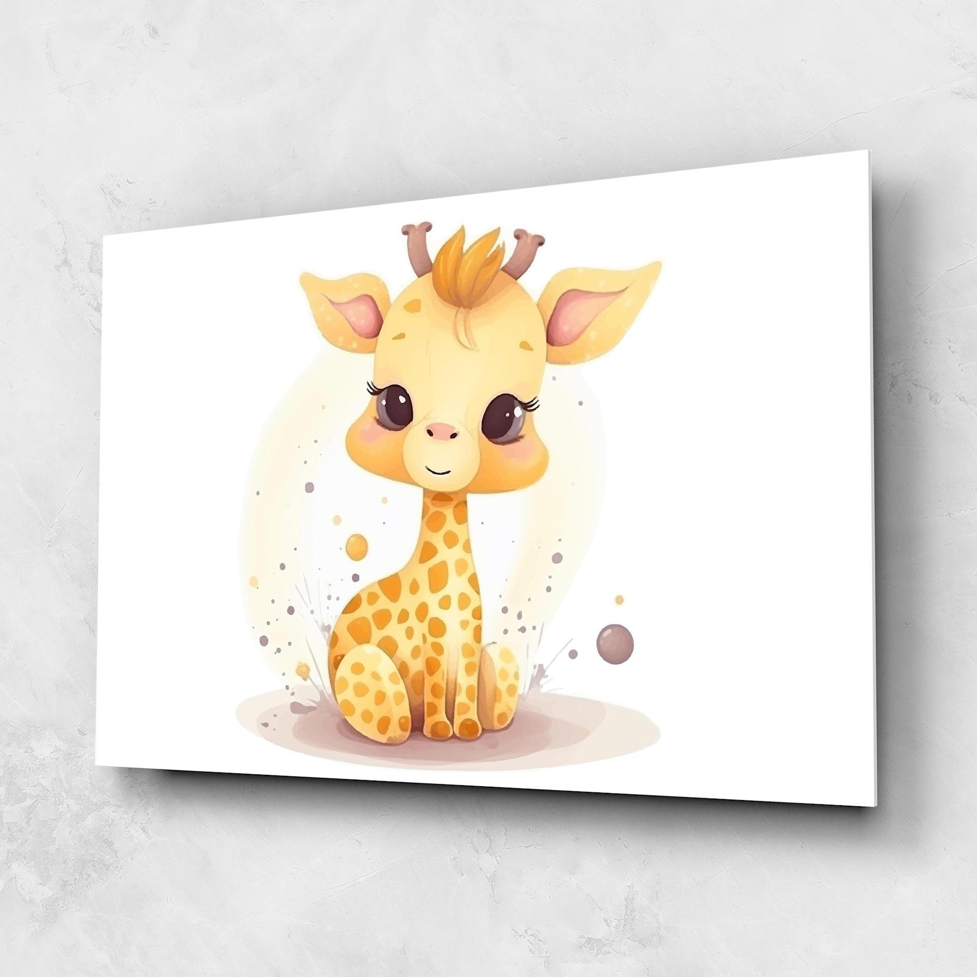 Стъклена картина Adorable Giraffe mockup 1