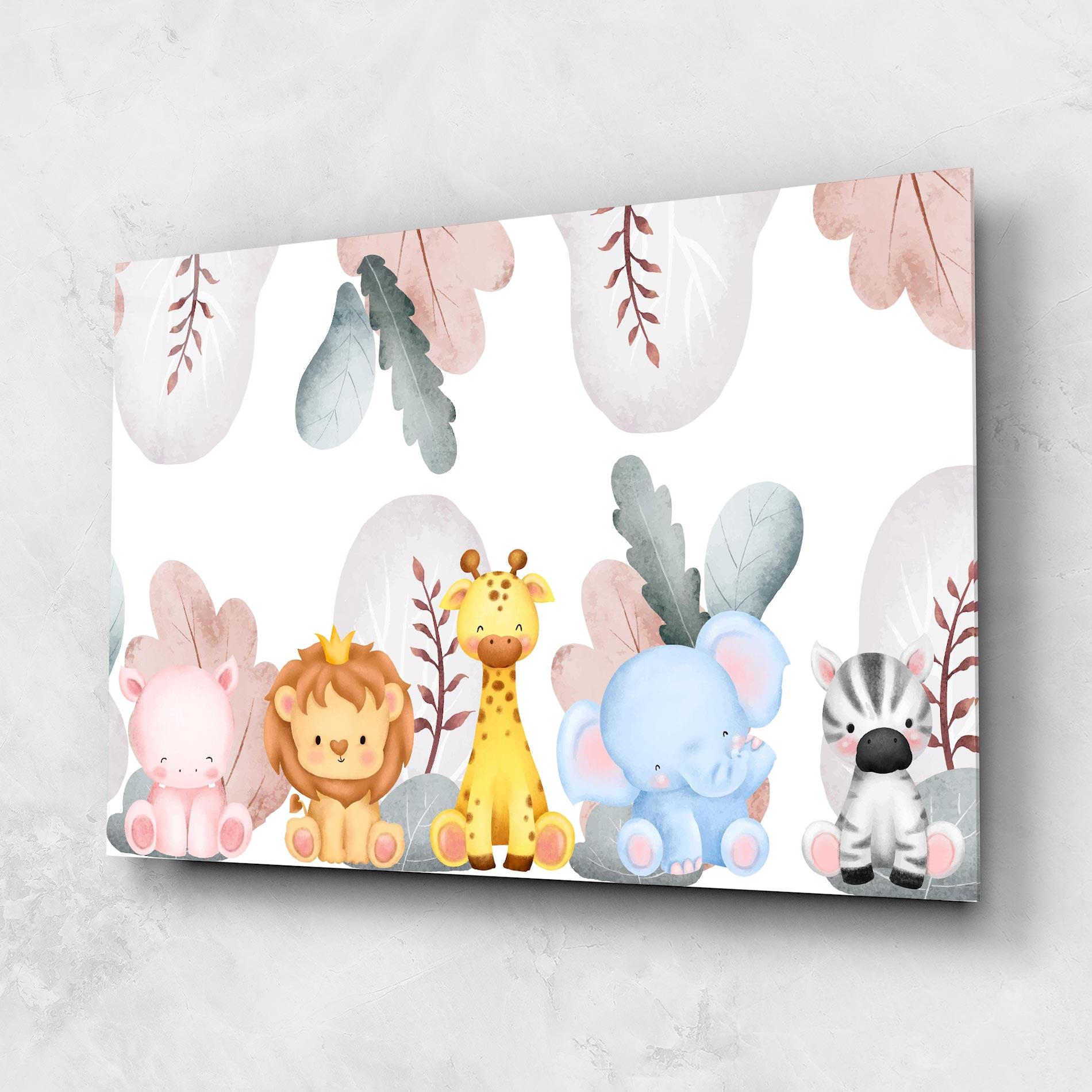 Стъклена картина Baby Animals mockup 1