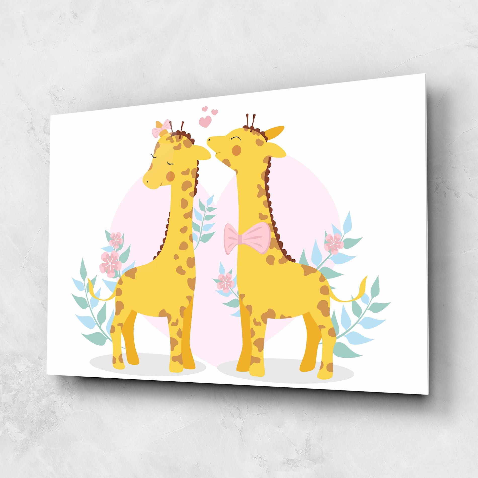Cute Giraffe Couple mockup 1