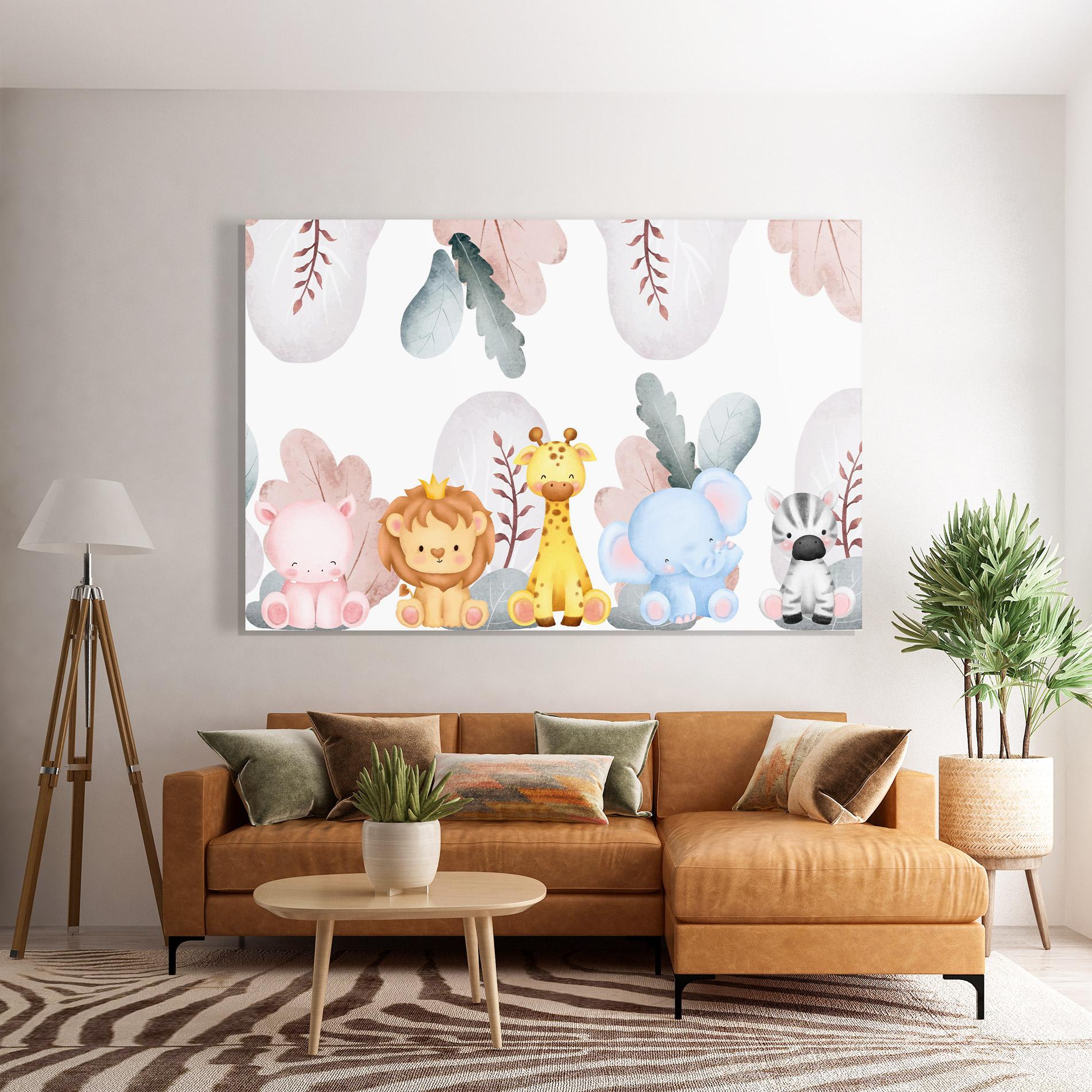 Стъклена картина Baby Animals mockup 7