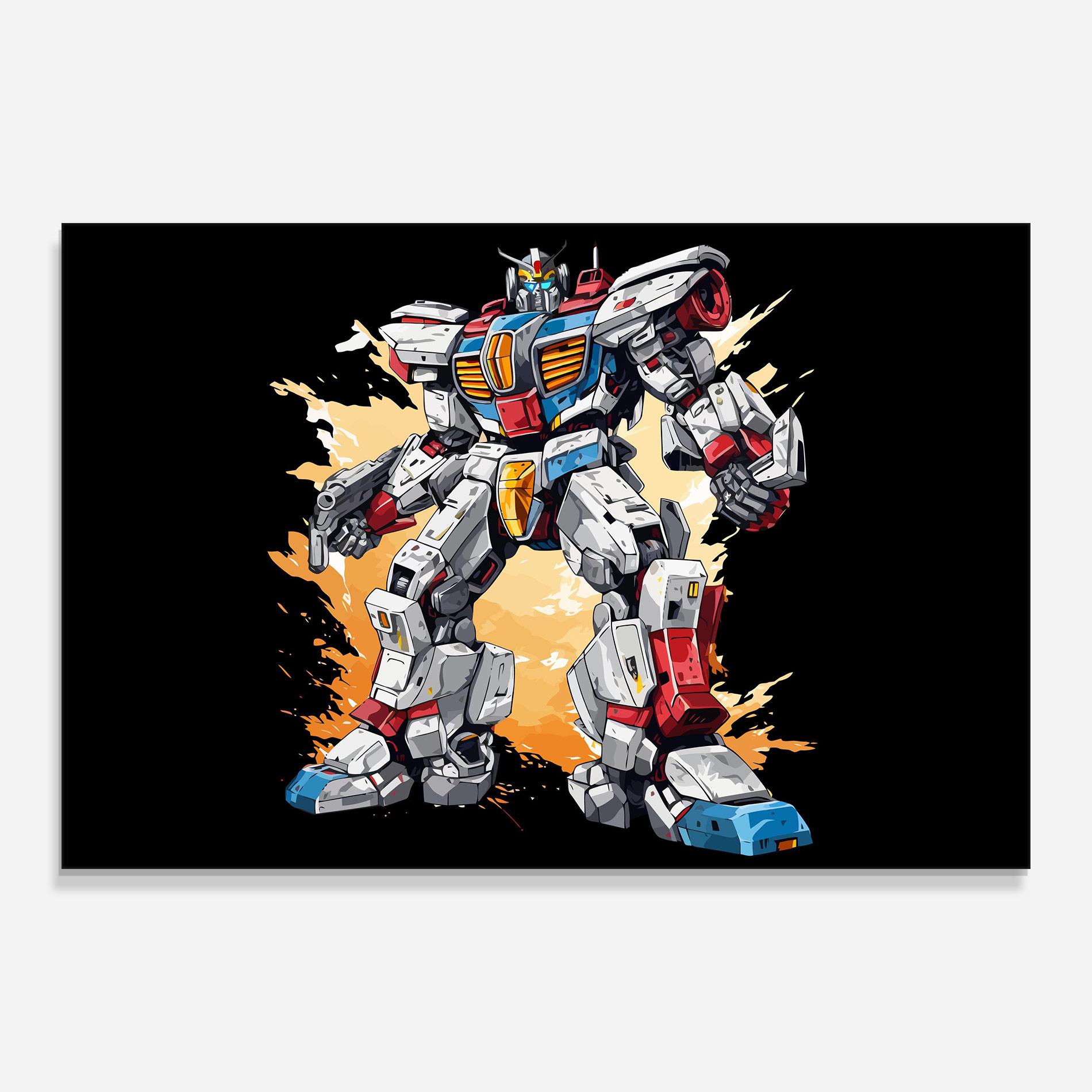 Стъклена картина Crazy Robot mockup 0