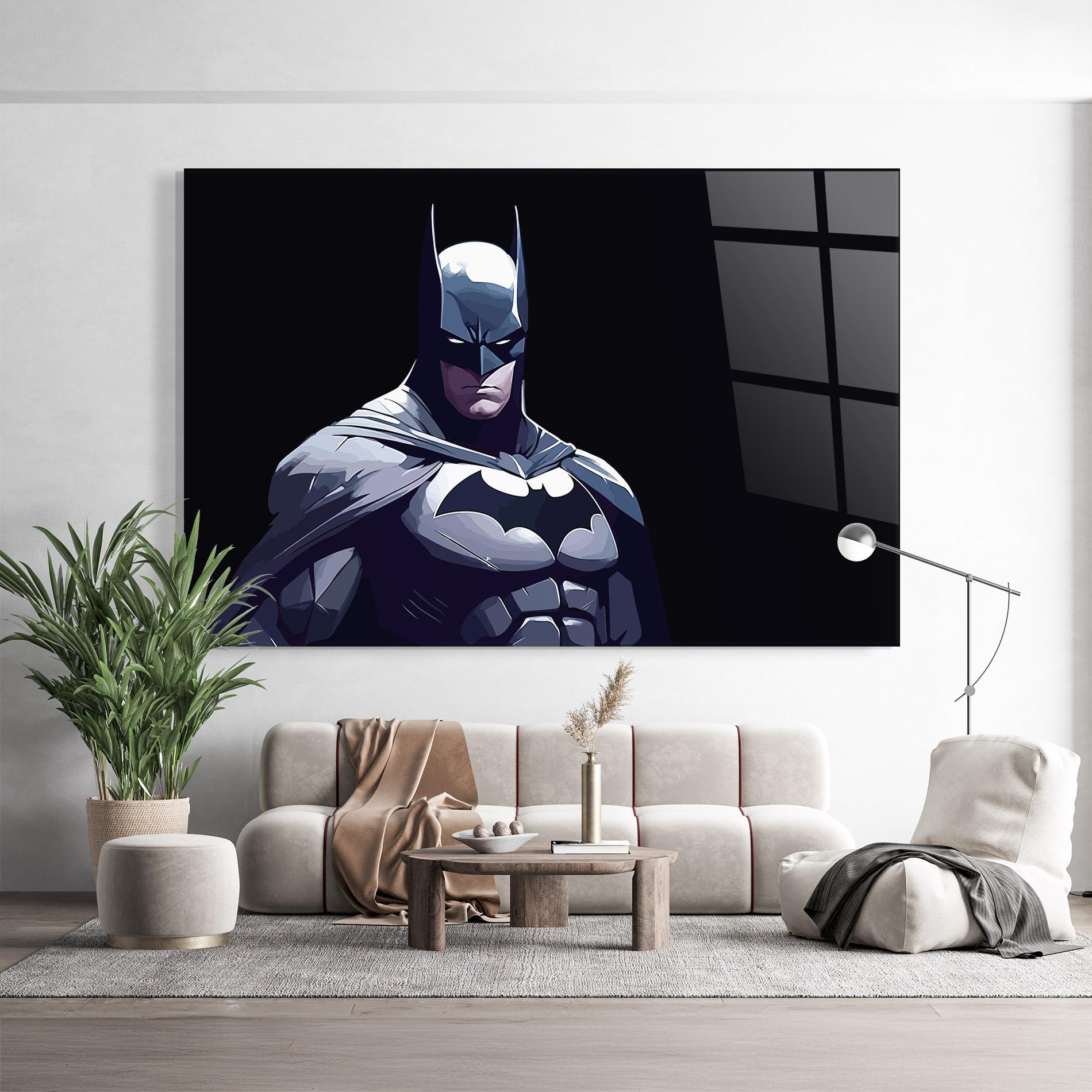 Стъклена картина Batman Art mockup 9