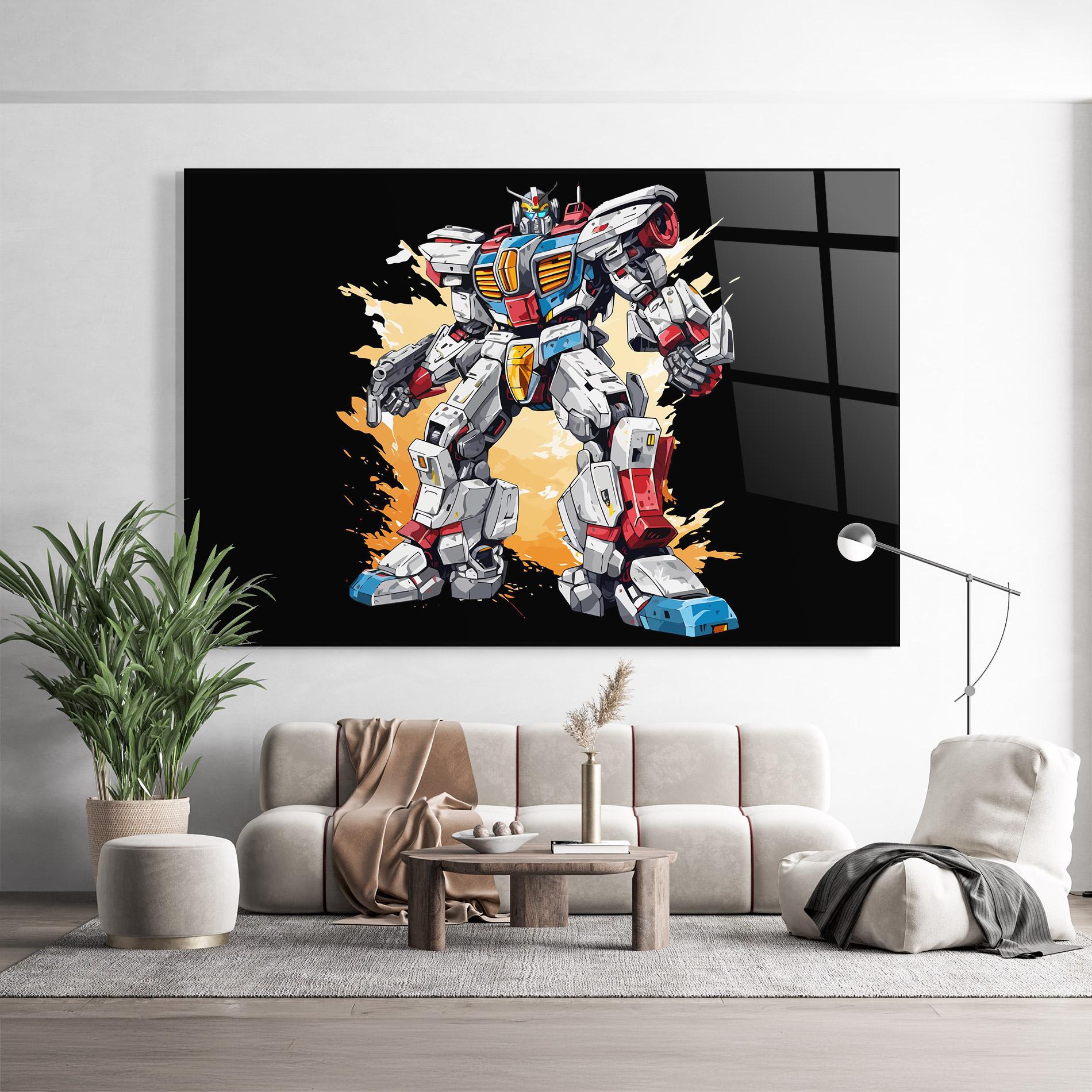 Стъклена картина Crazy Robot mockup 9