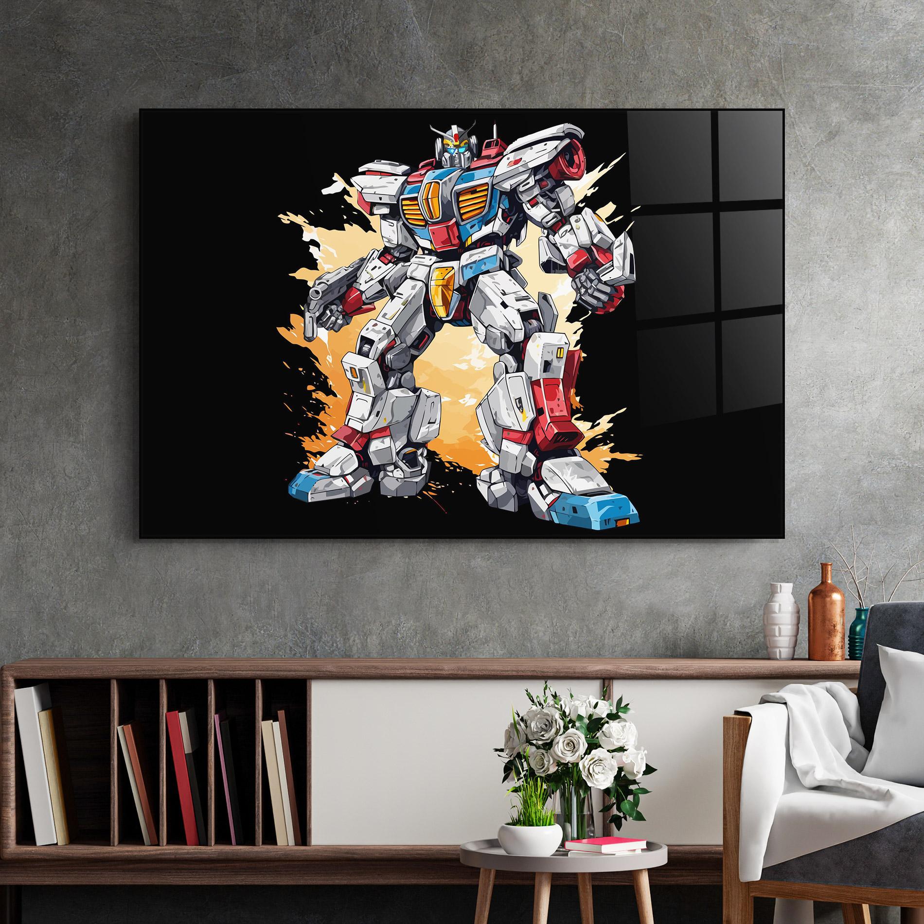 Стъклена картина Crazy Robot mockup 2