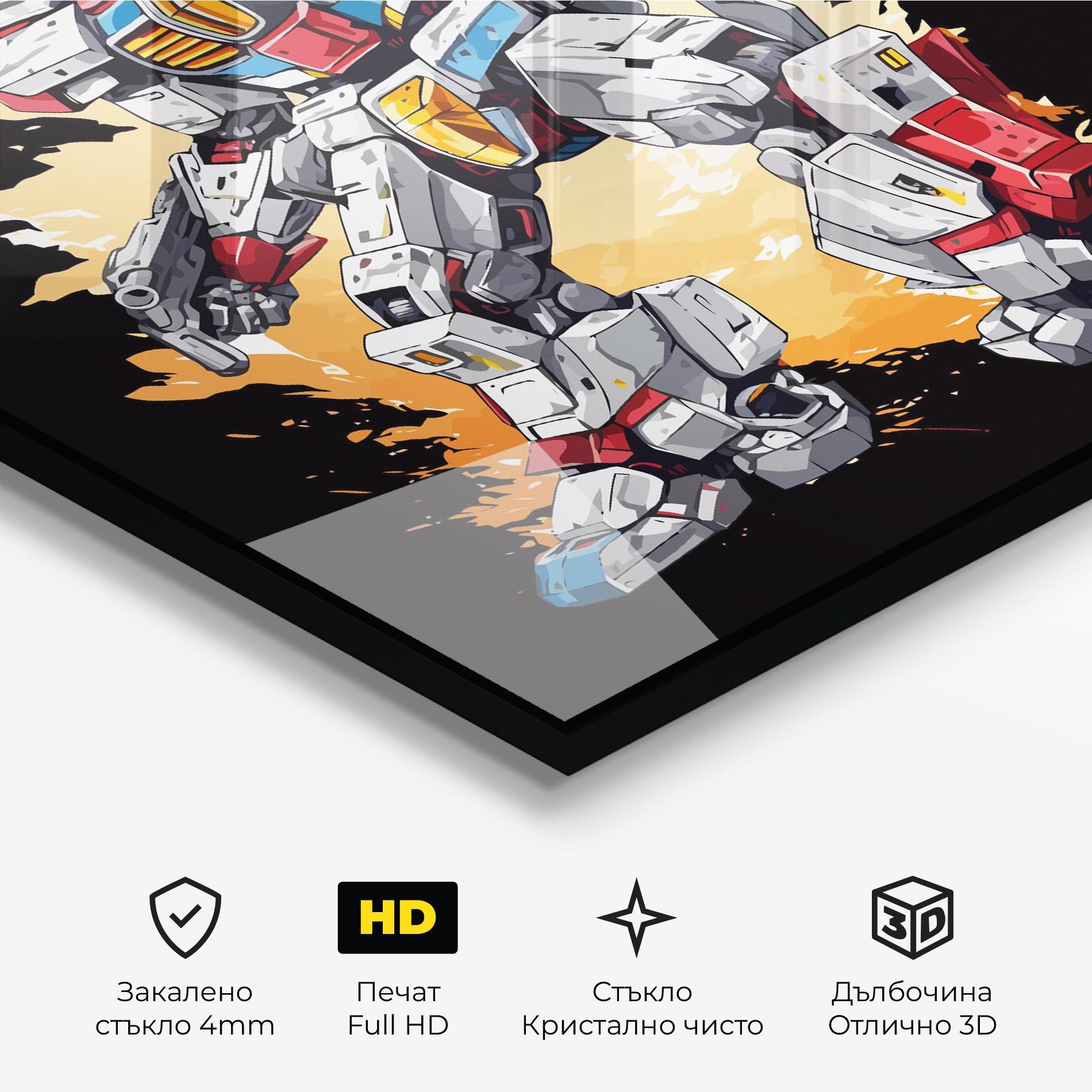 Стъклена картина Crazy Robot mockup 3