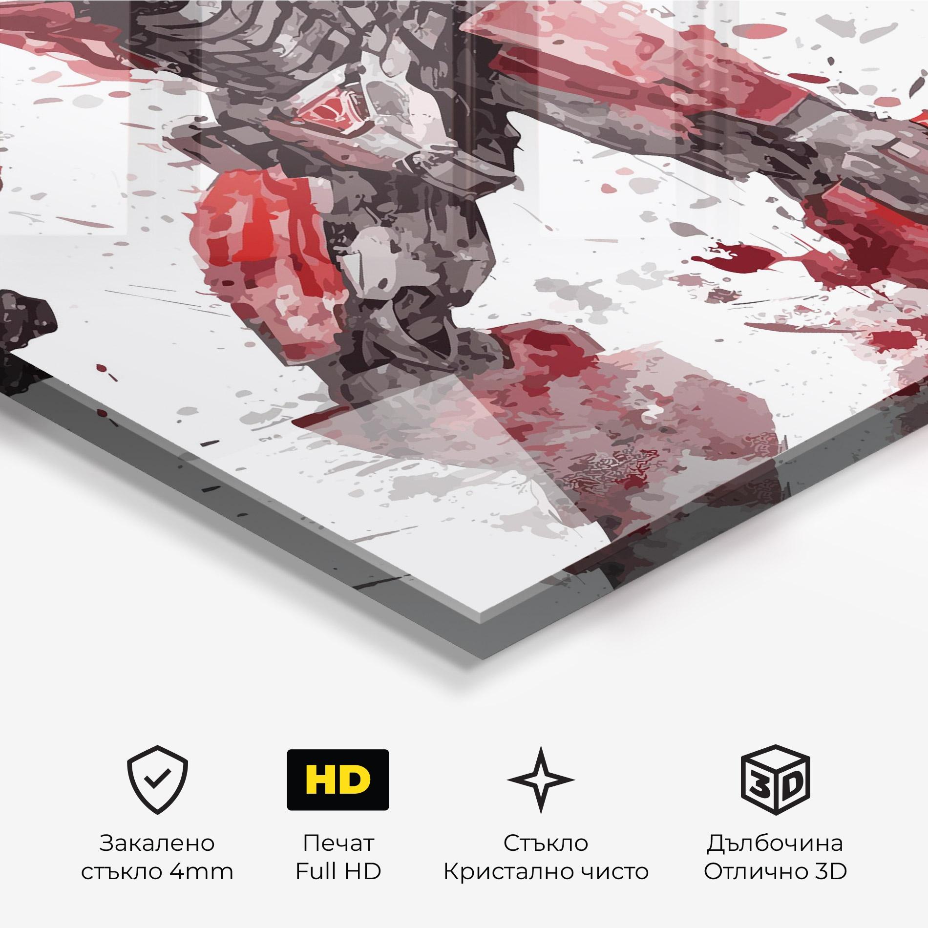 Стъклена картина Red Sentinel Prime mockup 3