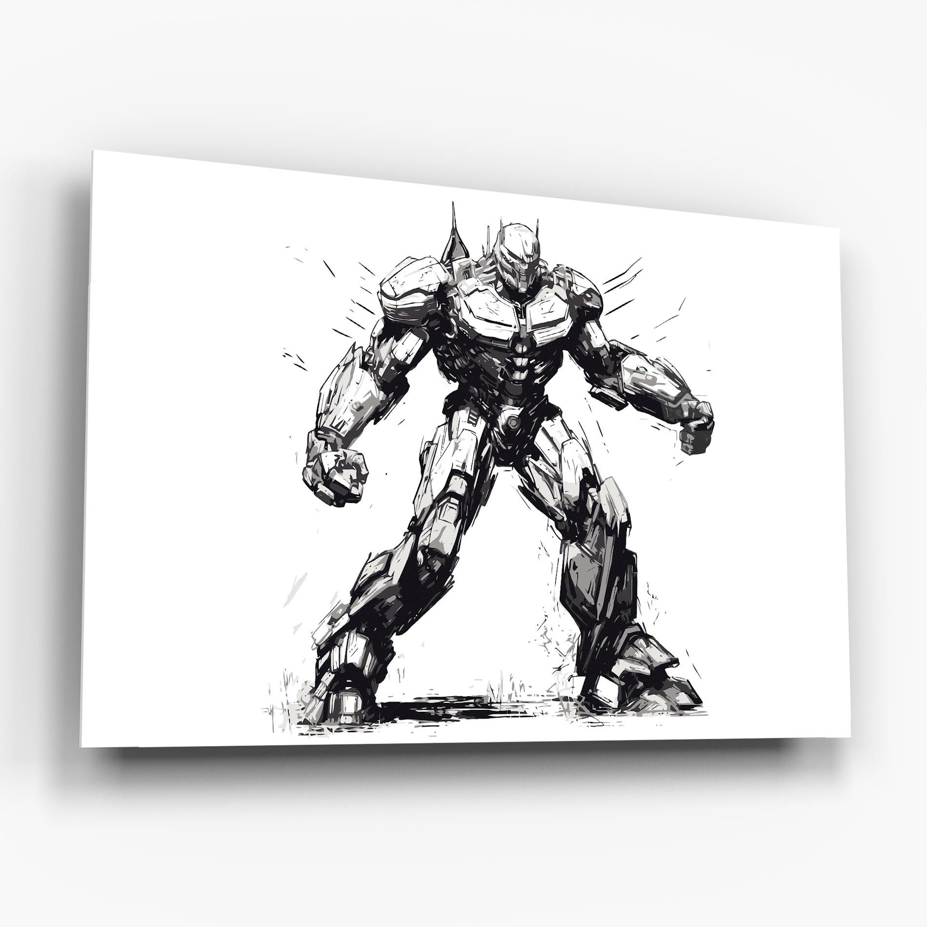 Grey White Robot mockup 6