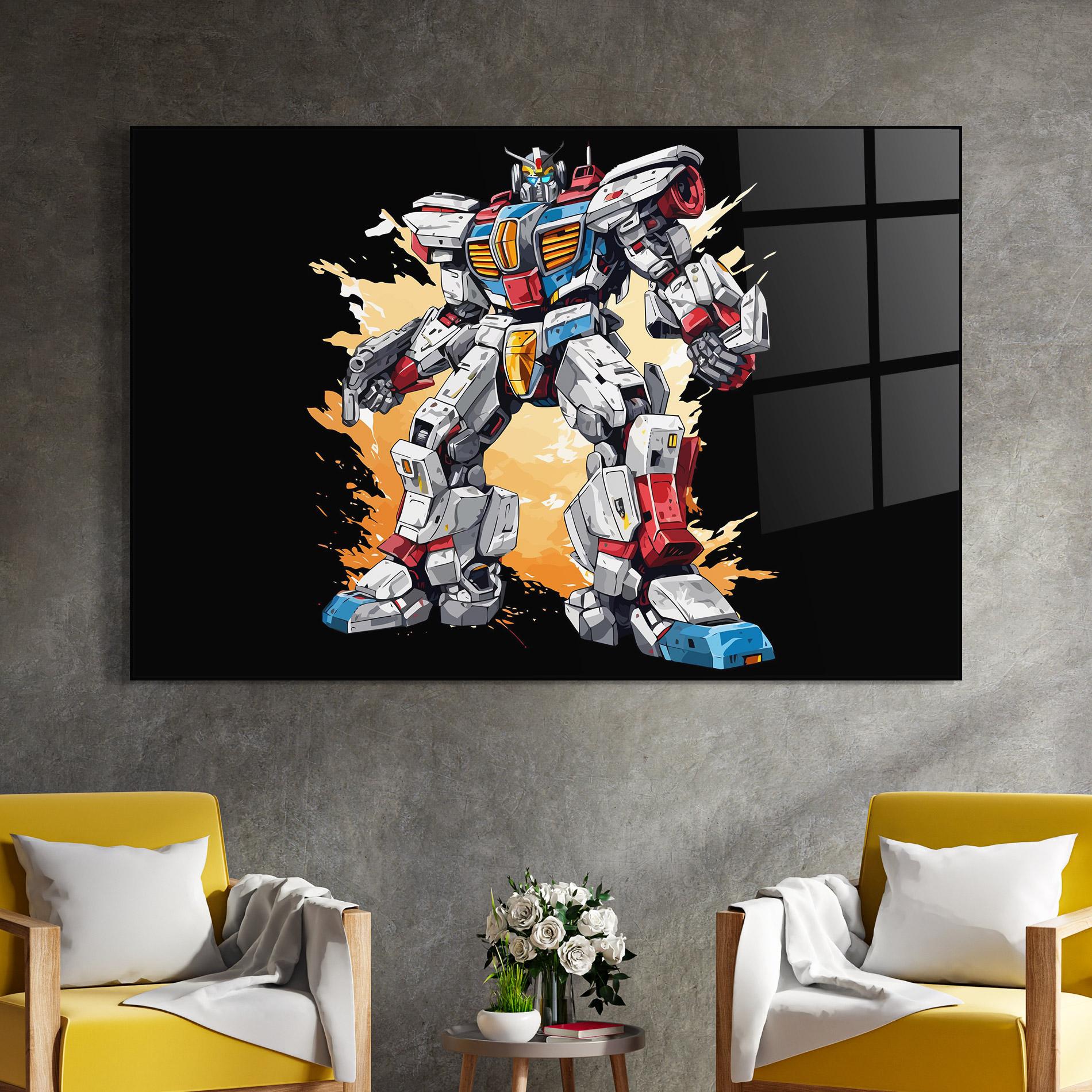 Стъклена картина Crazy Robot mockup 4