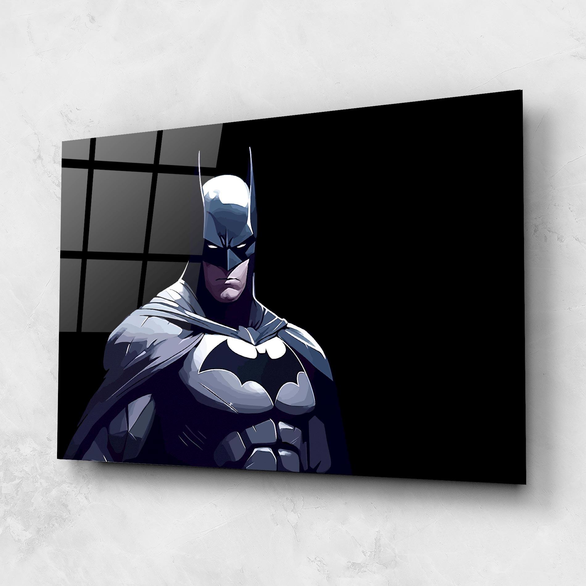 Стъклена картина Batman Art mockup 1