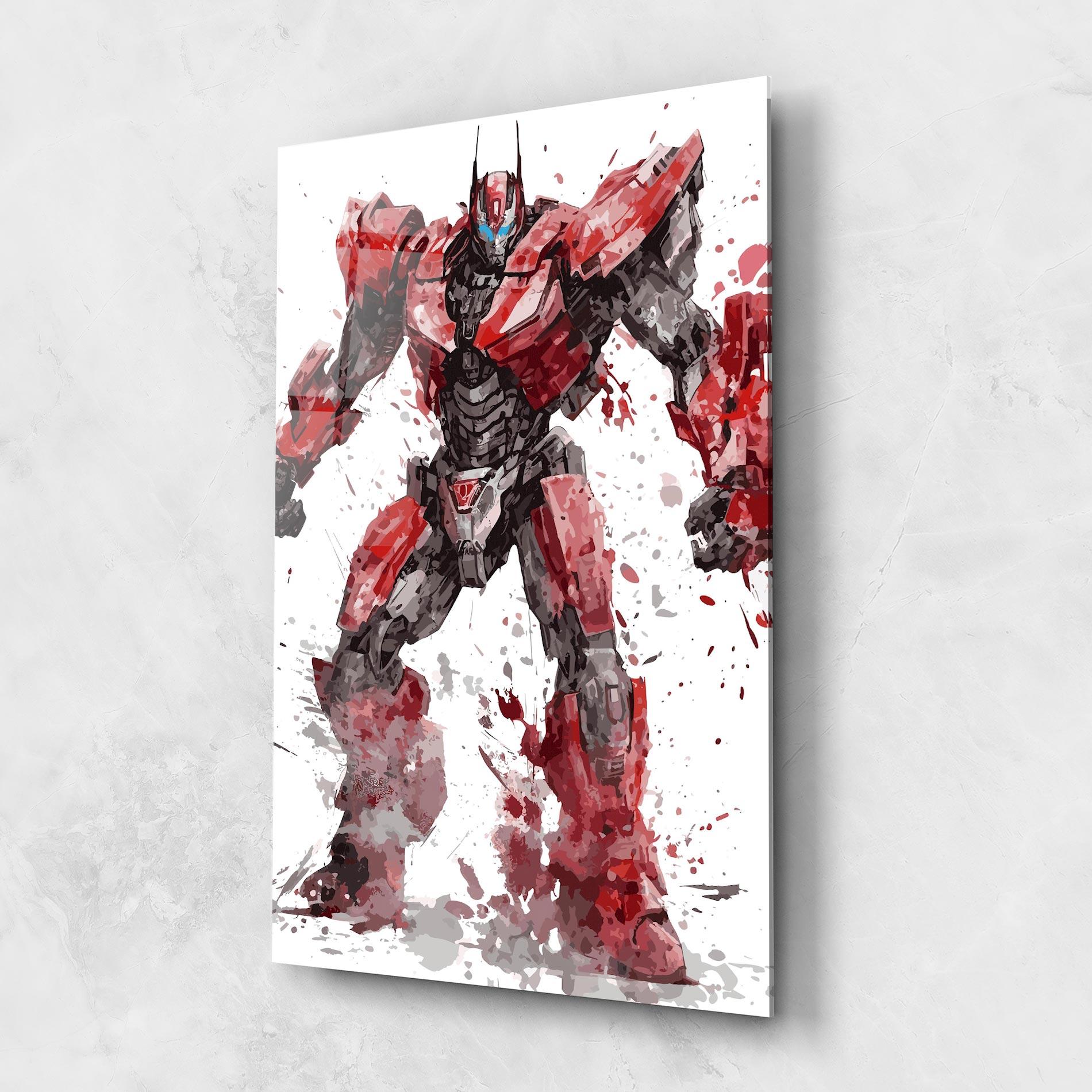 Стъклена картина Red Sentinel Prime mockup 1
