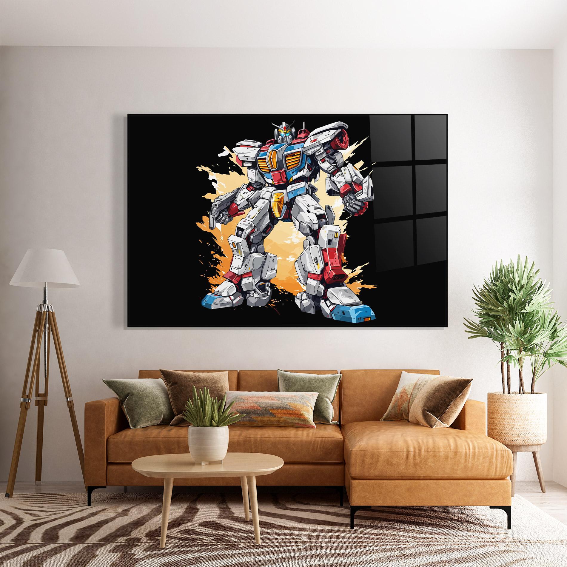 Стъклена картина Crazy Robot mockup 7