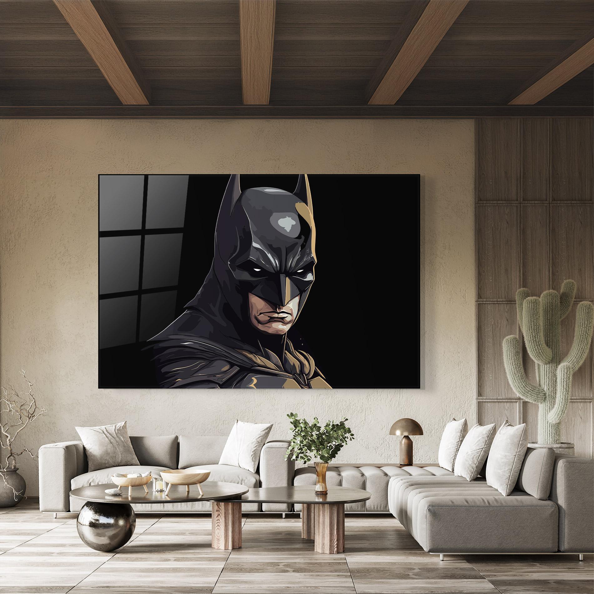 Стъклена картина Angry Batman mockup 8