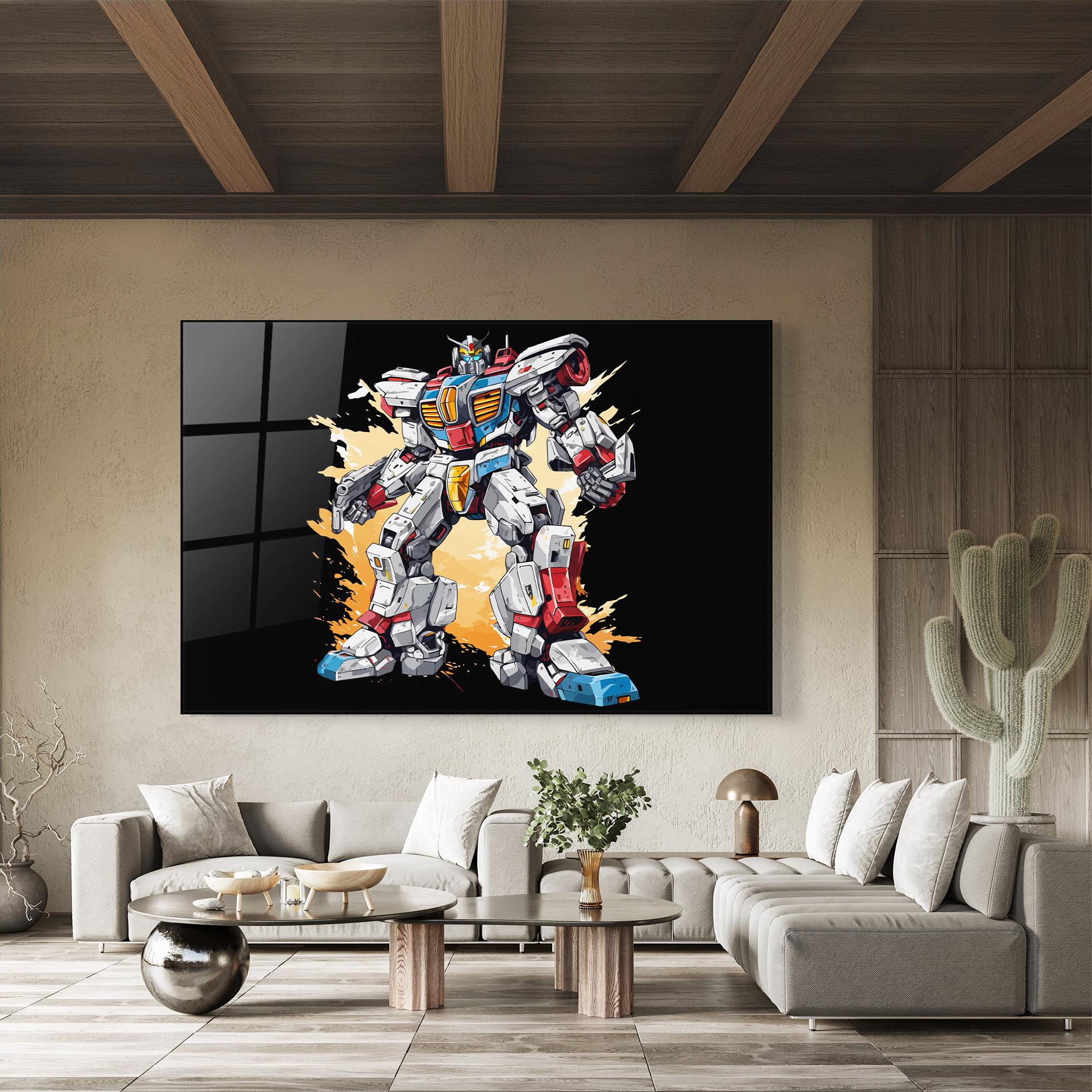 Стъклена картина Crazy Robot mockup 8