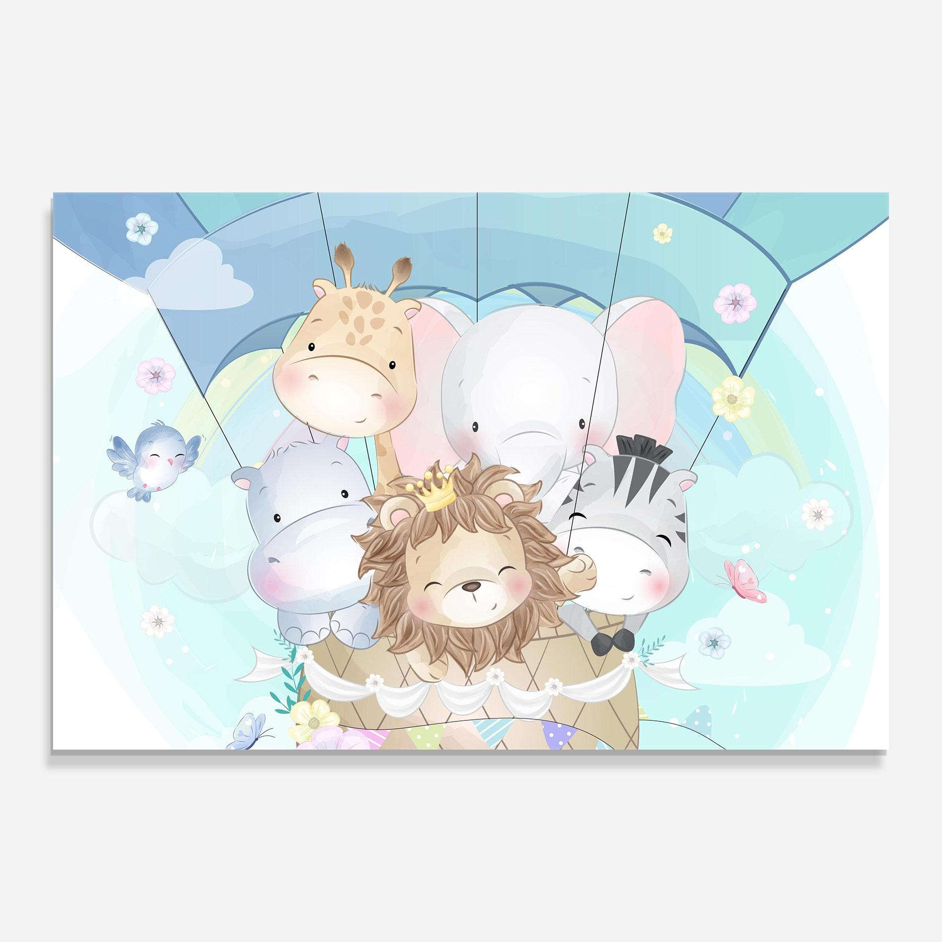 Стъклена картина Animals Flying mockup 0