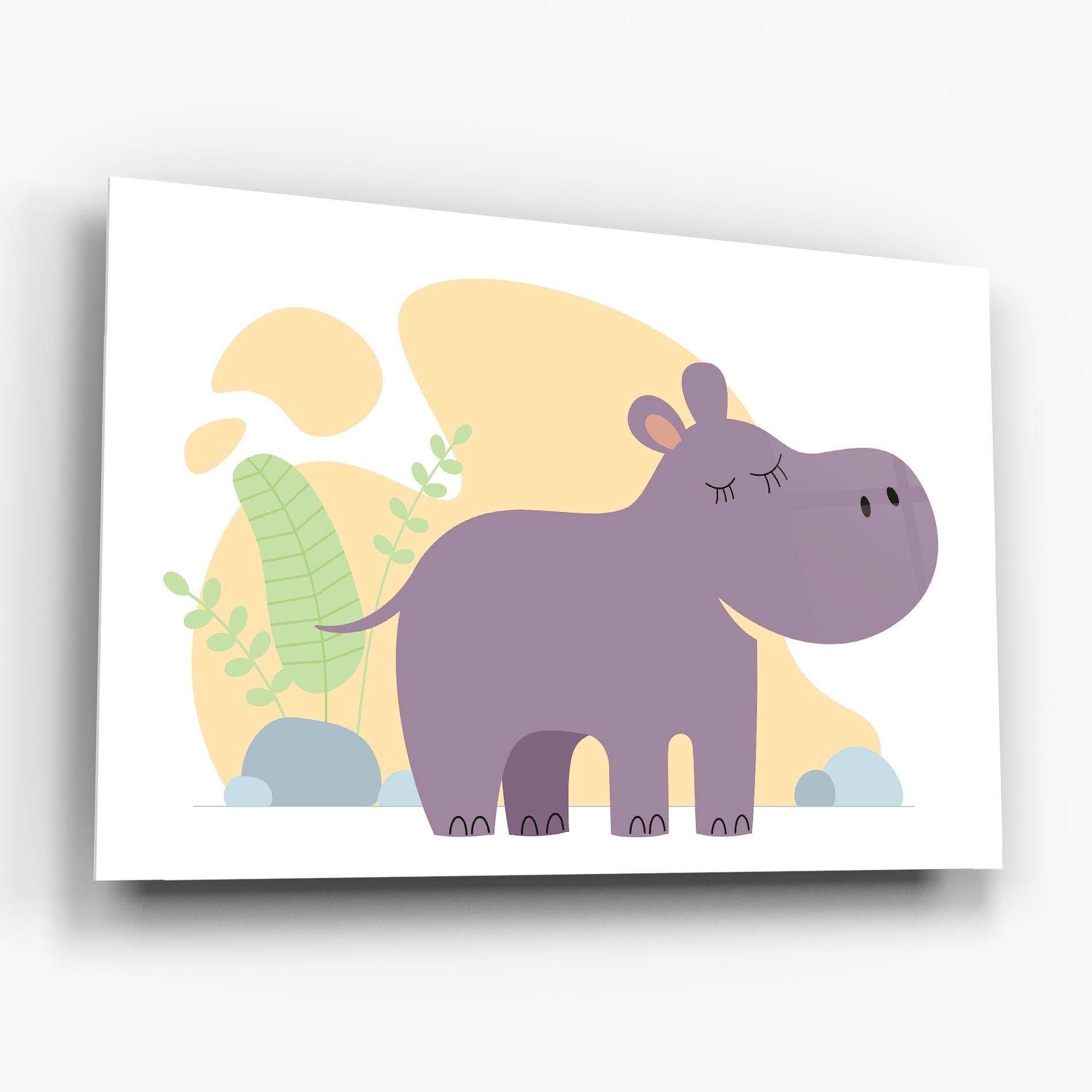 Стъклена картина Cute Purple Hypo mockup 6