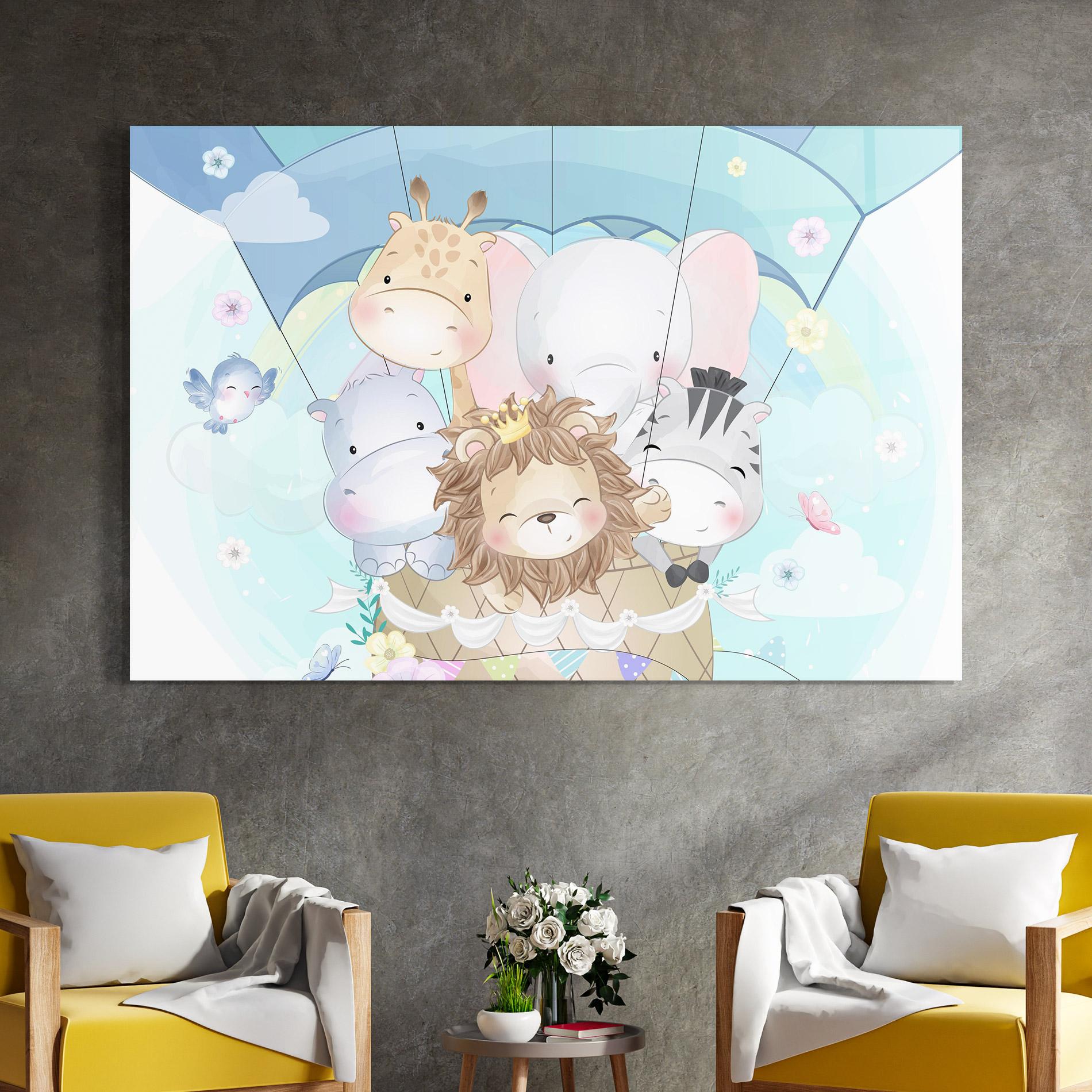 Стъклена картина Animals Flying mockup 4