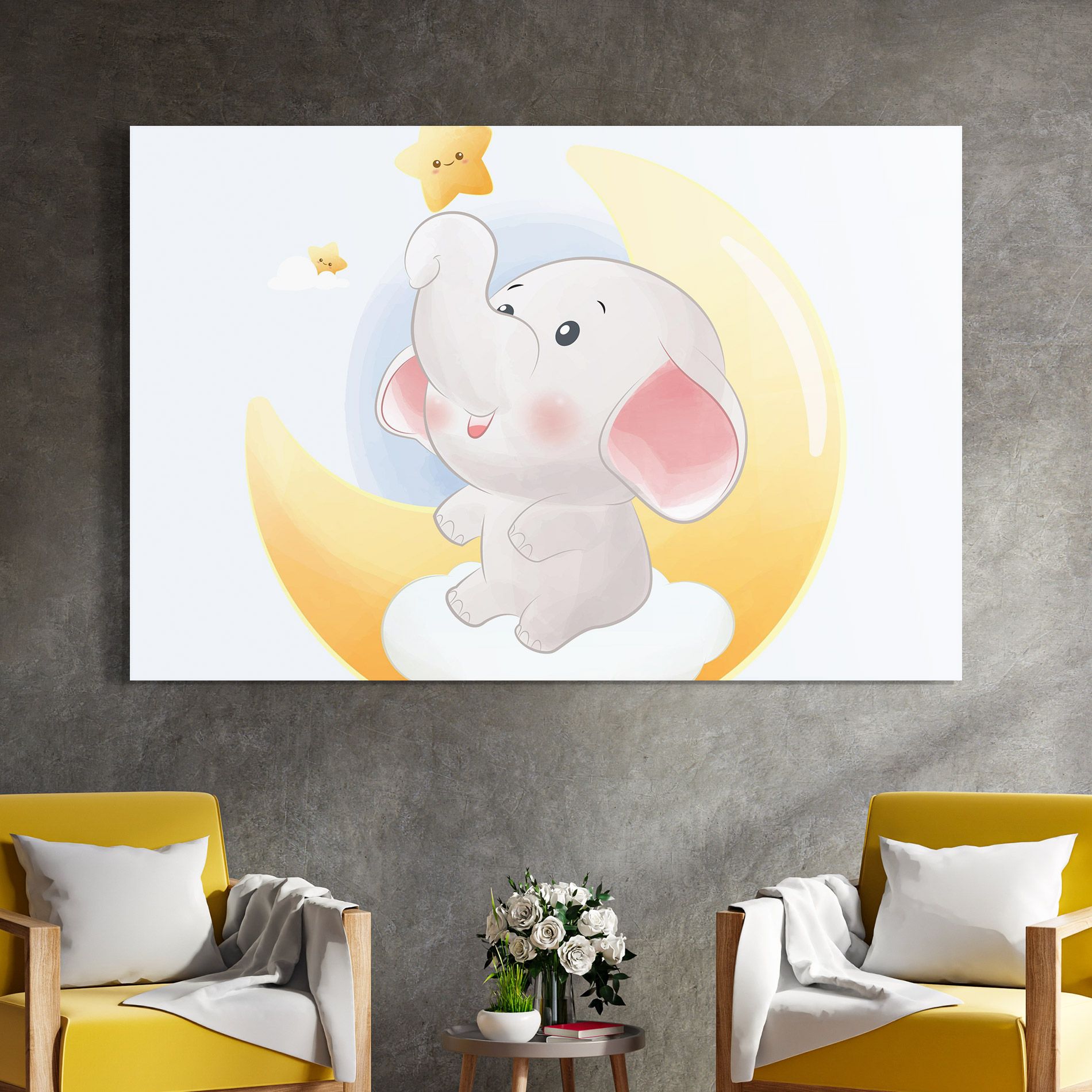 Elephant Yellow Star mockup 4