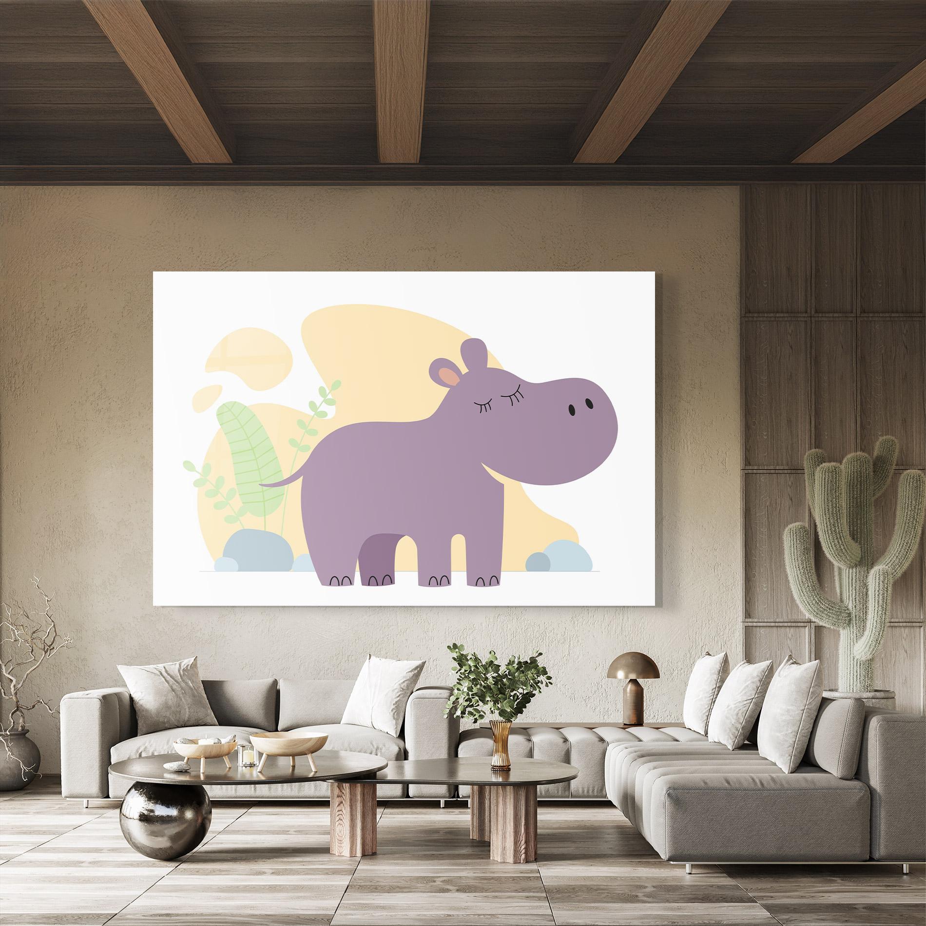 Стъклена картина Cute Purple Hypo mockup 8