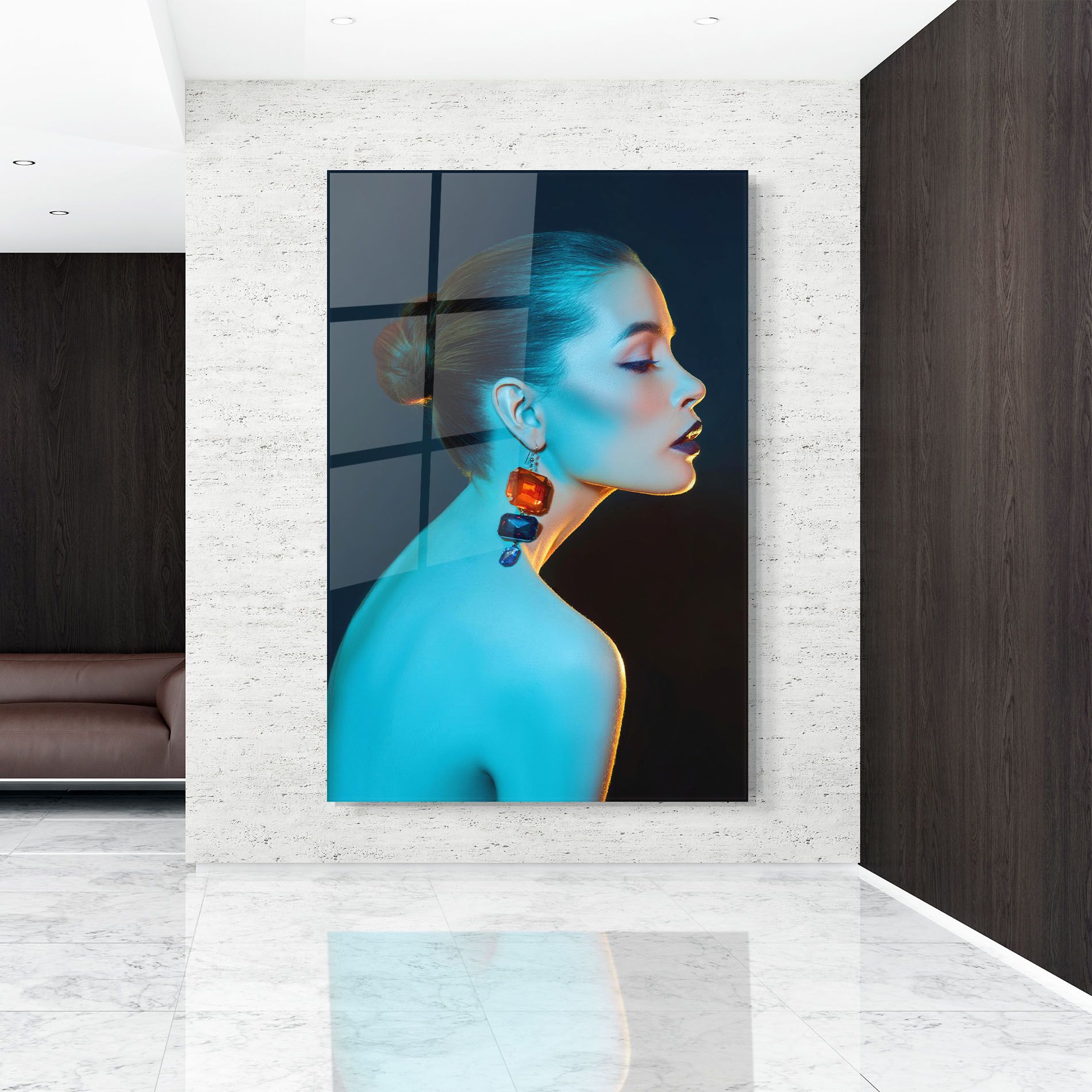 Blue Light Earring mockup 9