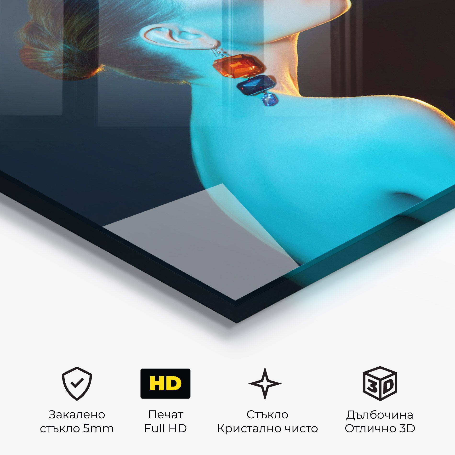 Blue Light Earring mockup 3