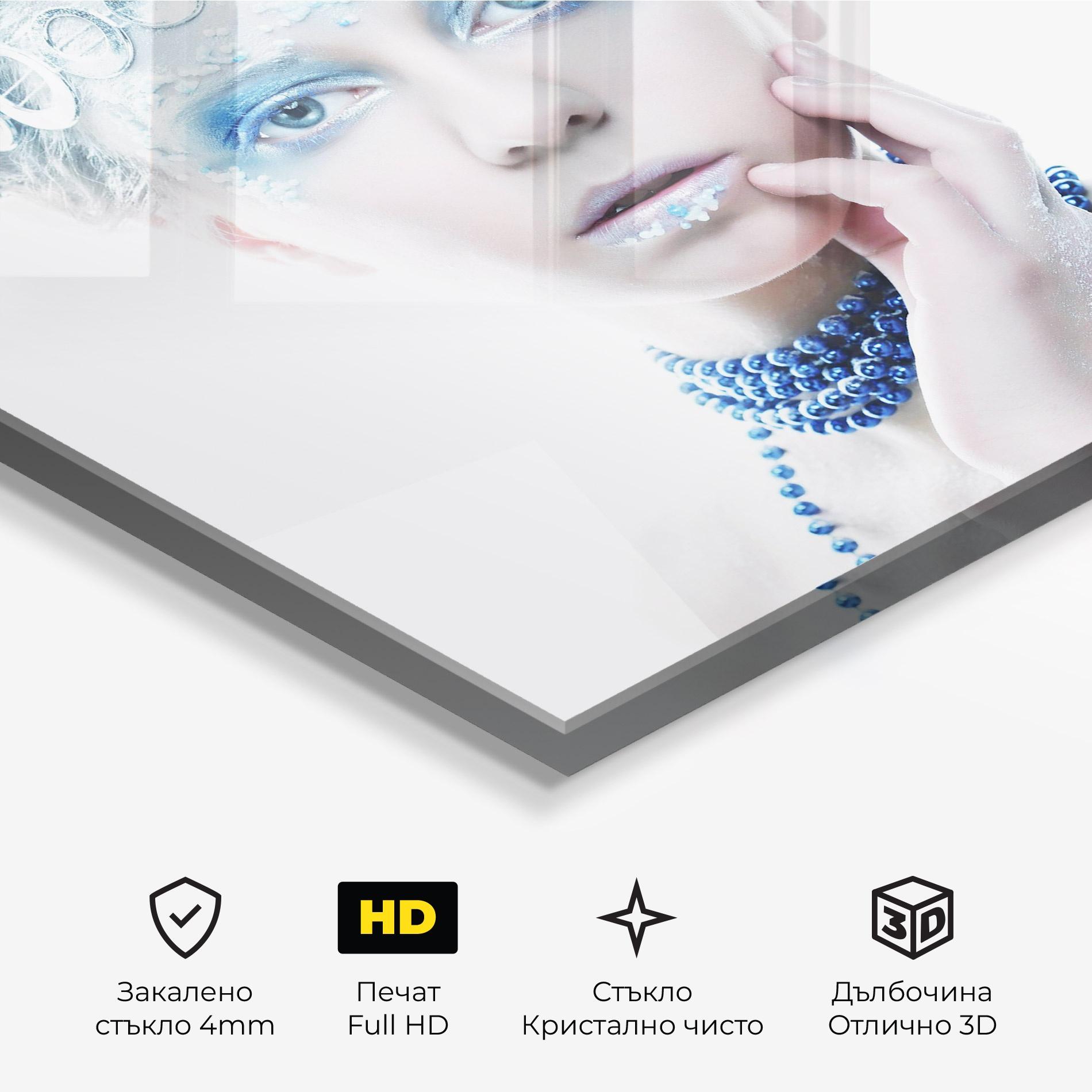 Стъклена картина Blue Fairy Woman mockup 3