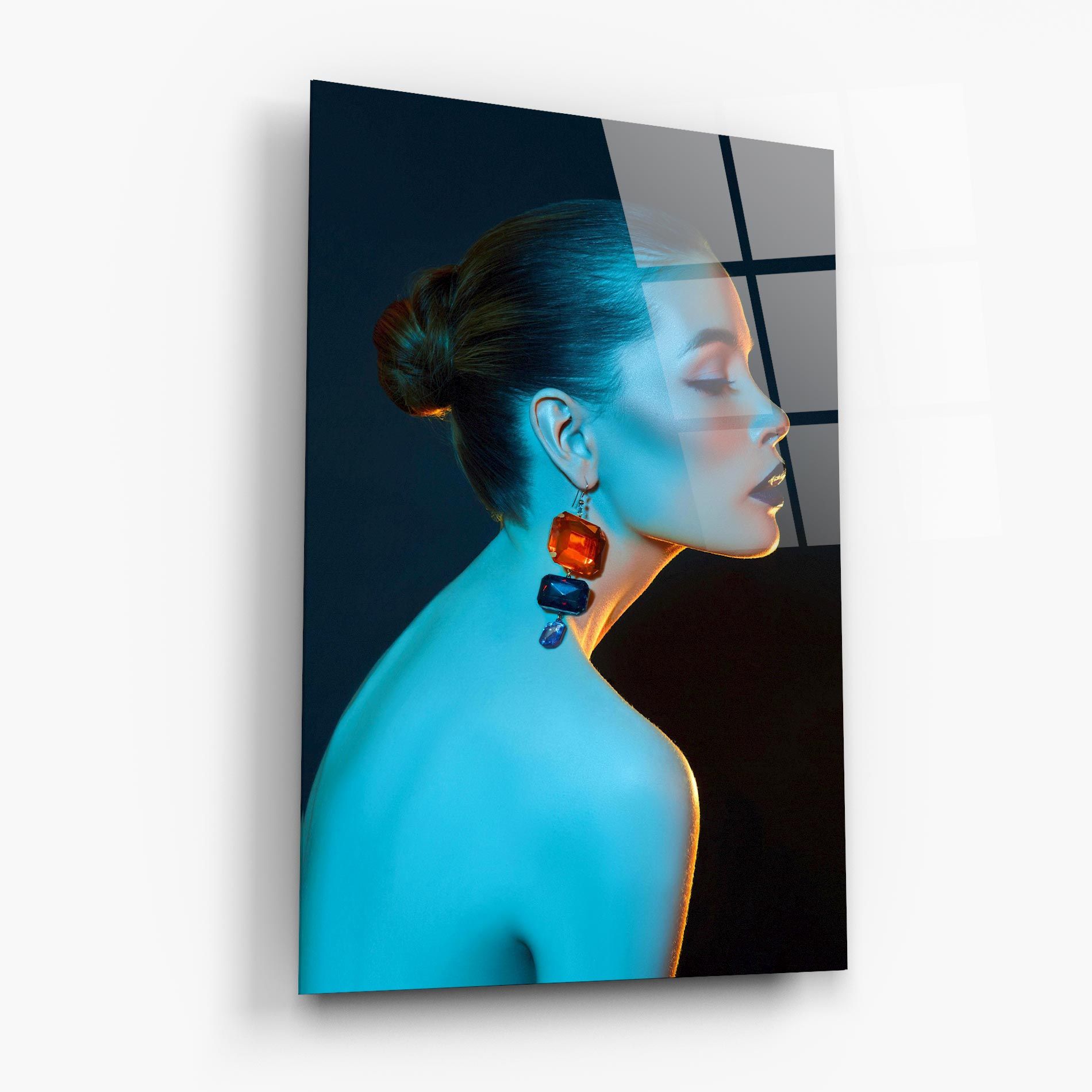 Blue Light Earring mockup 6