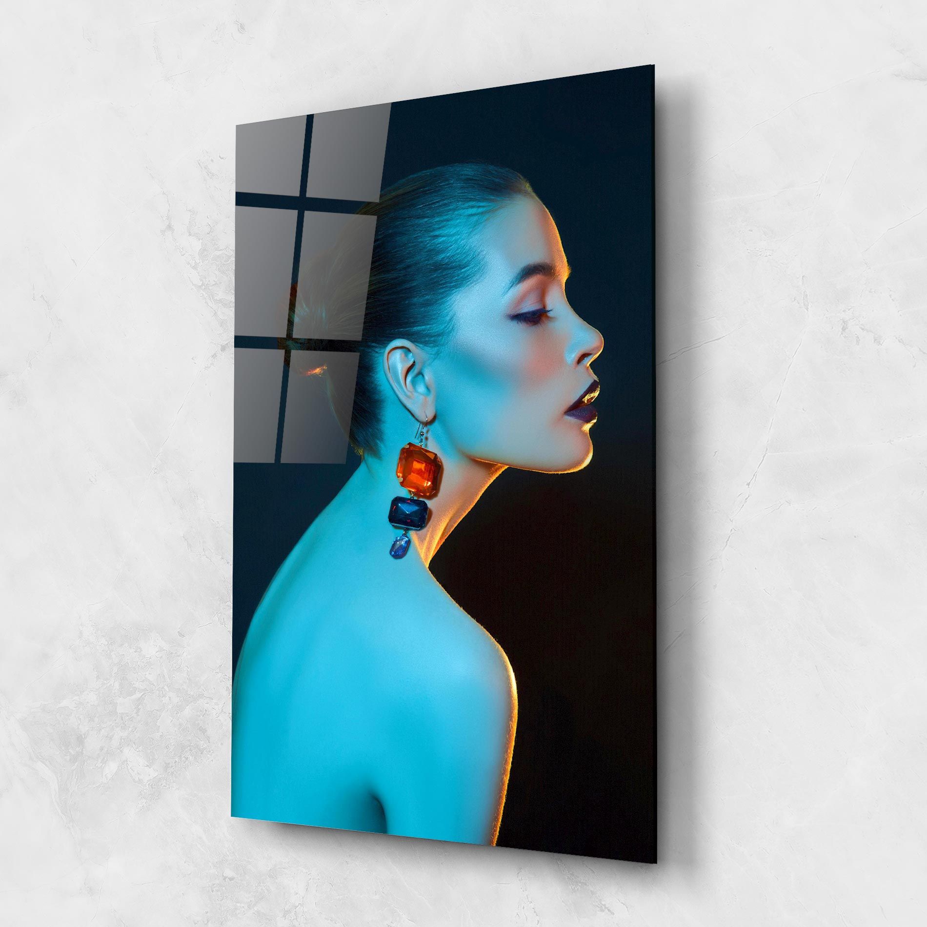 Blue Light Earring mockup 1