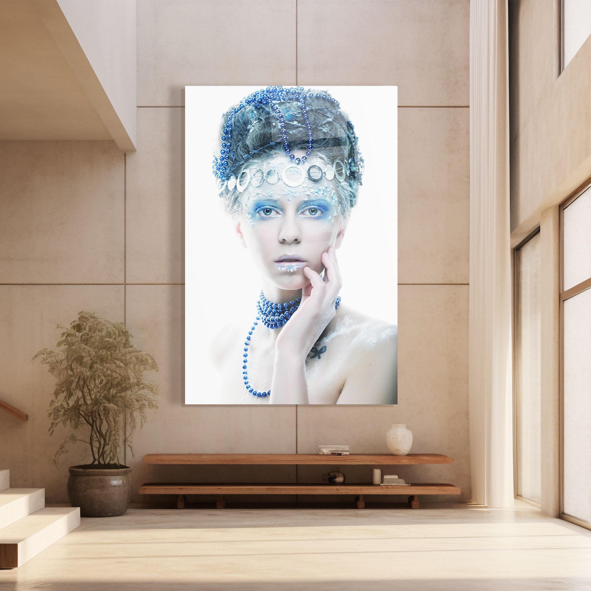 Стъклена картина Blue Fairy Woman mockup 8