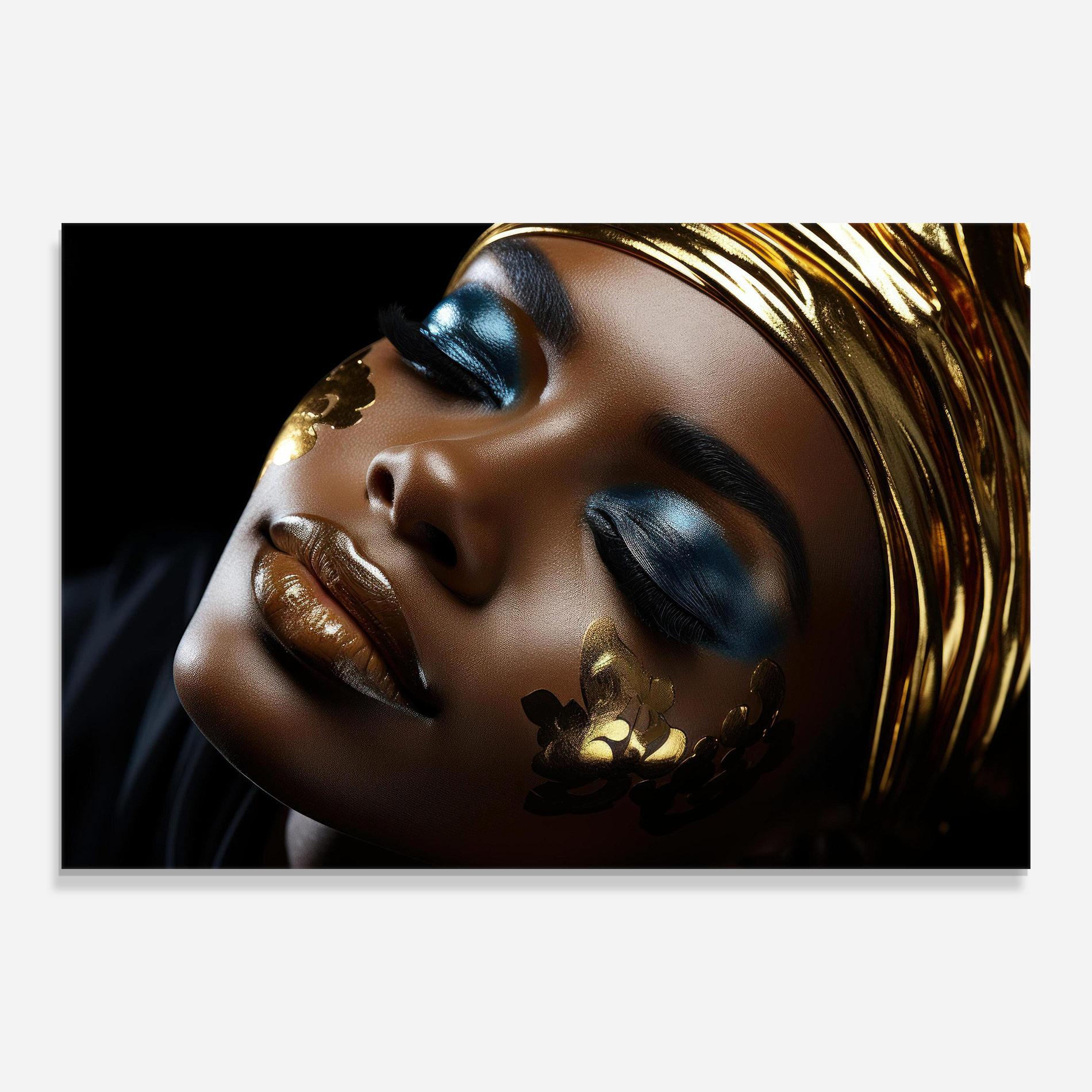 Стъклена картина Dark Blue Makeup mockup 0