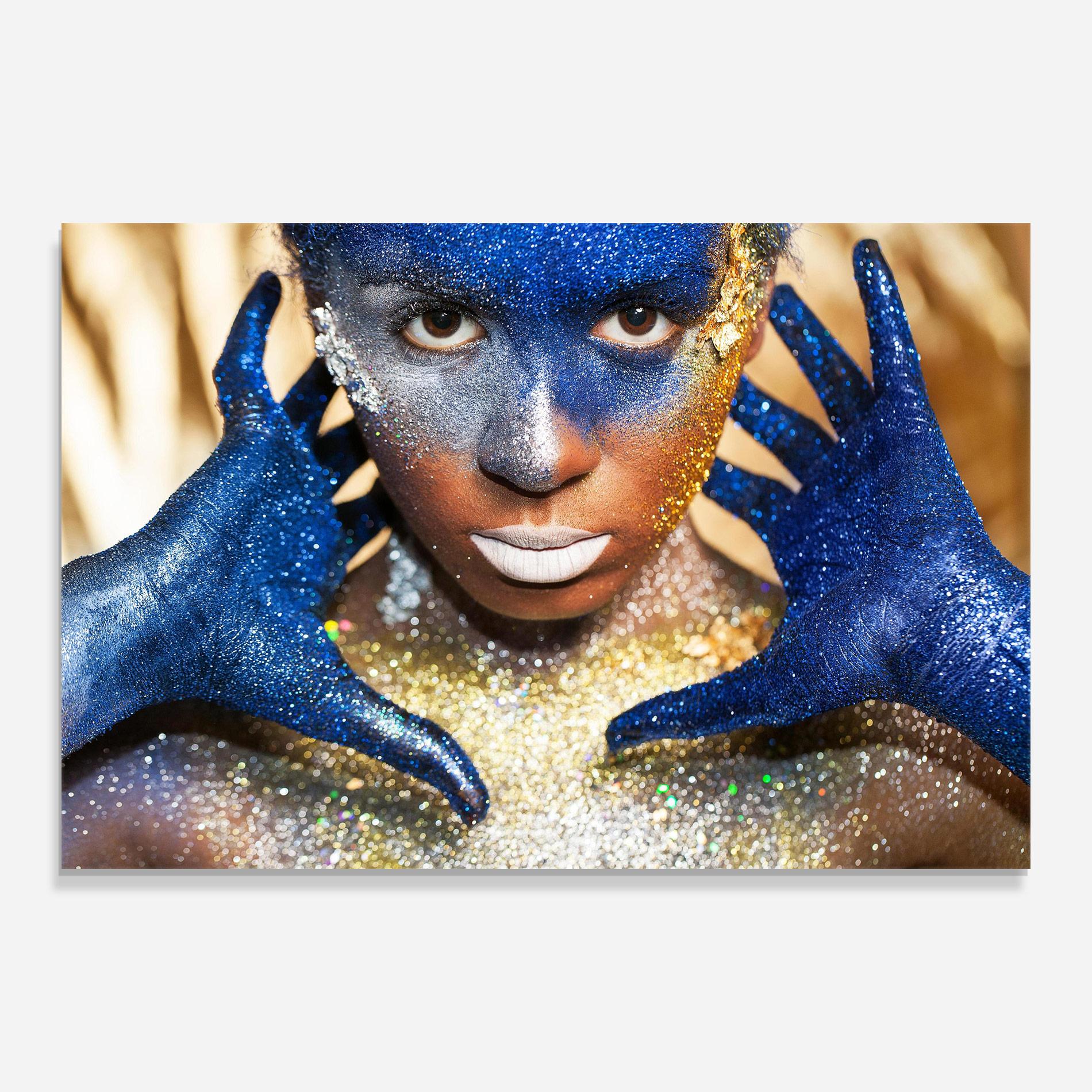 Стъклена картина Glue Gold Glitter mockup 0