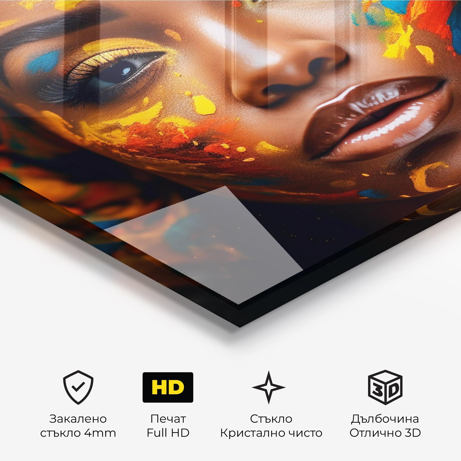 Стъклена картина Creative Makeup Art mockup 3