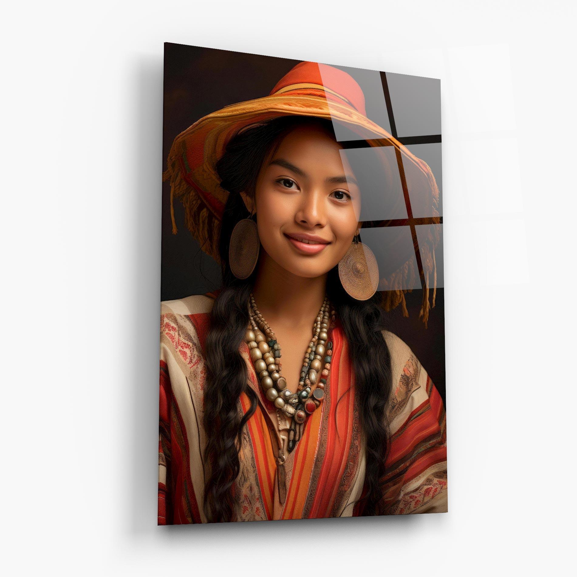 Стъклена картина Colorful Earrings And Hat mockup 6