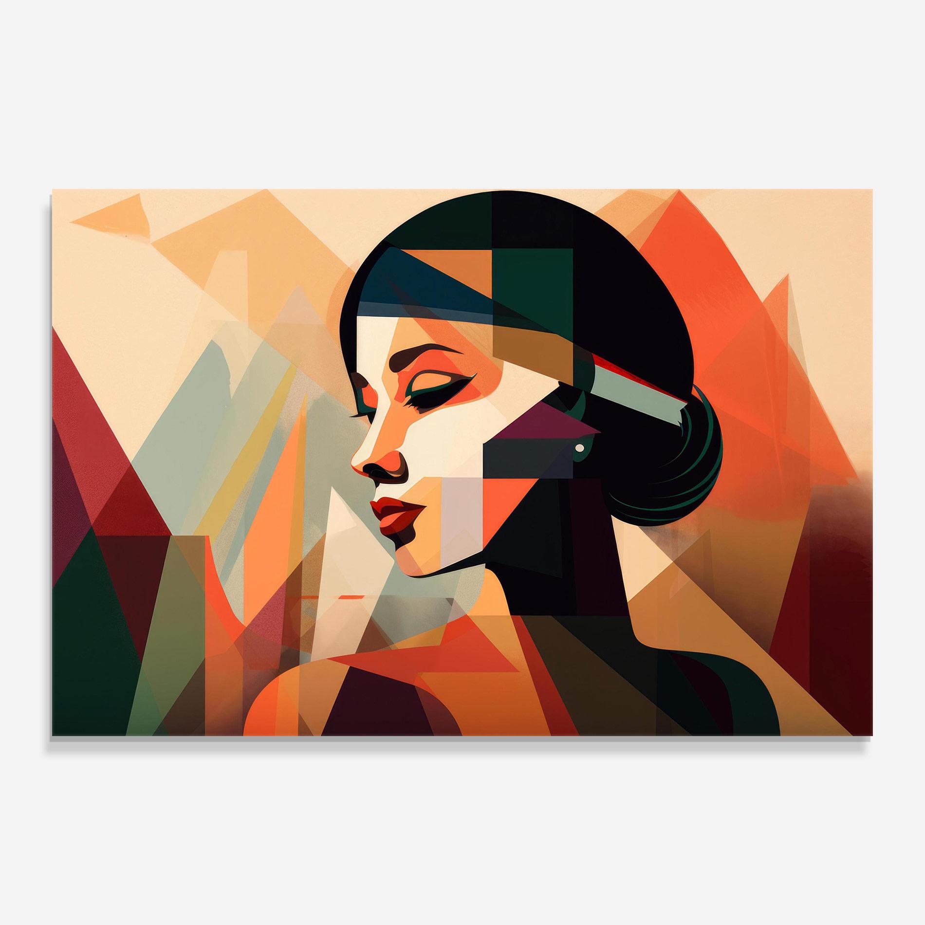 Стъклена картина Bold Shapes Lines mockup 0