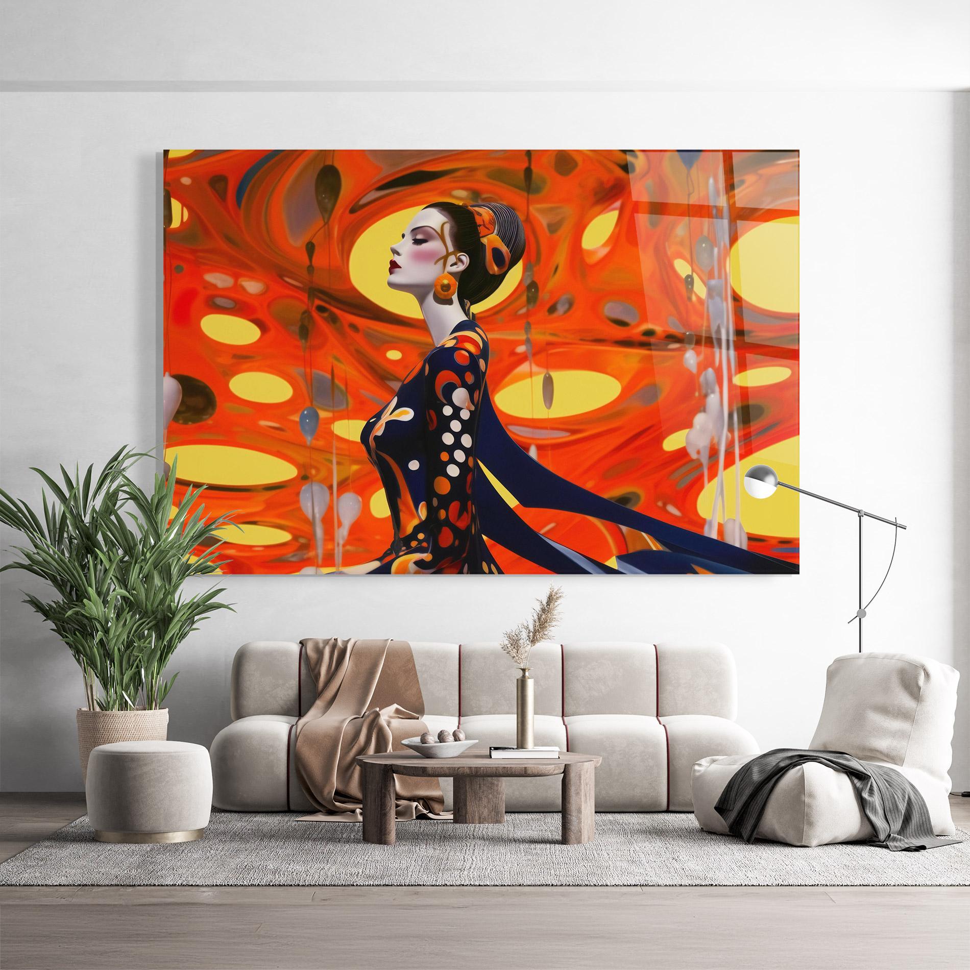 Стъклена картина Big Orange Accesories mockup 9